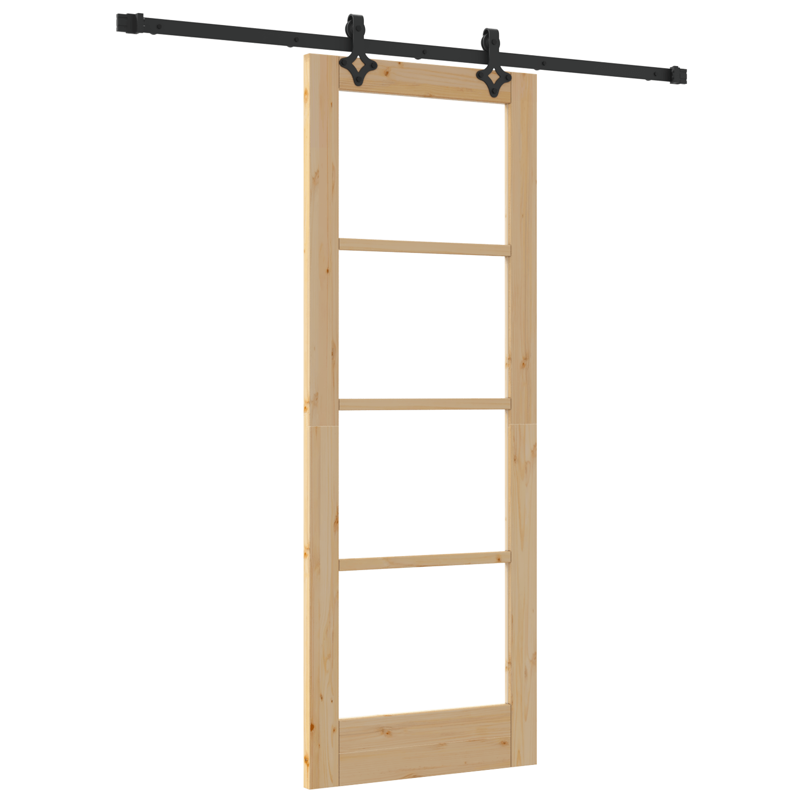 Usa glisanta cu set de hardware "ORKDAL" Lemn masiv si sticla — imaginea 2