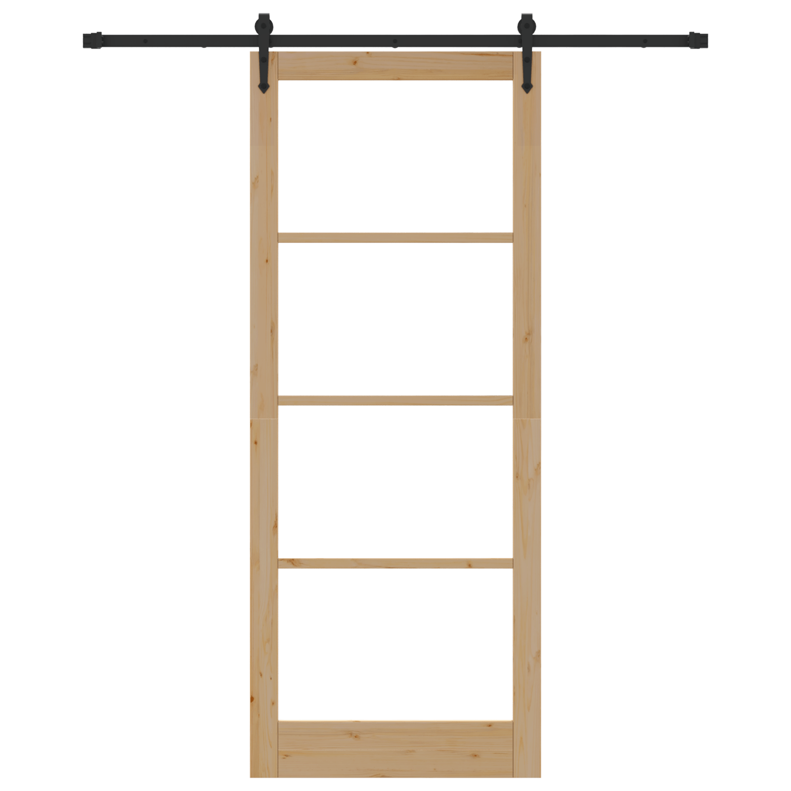 Usa Glisanta cu Set de Accesorii 93x232 cm Lemn Masiv Pini — imaginea 4