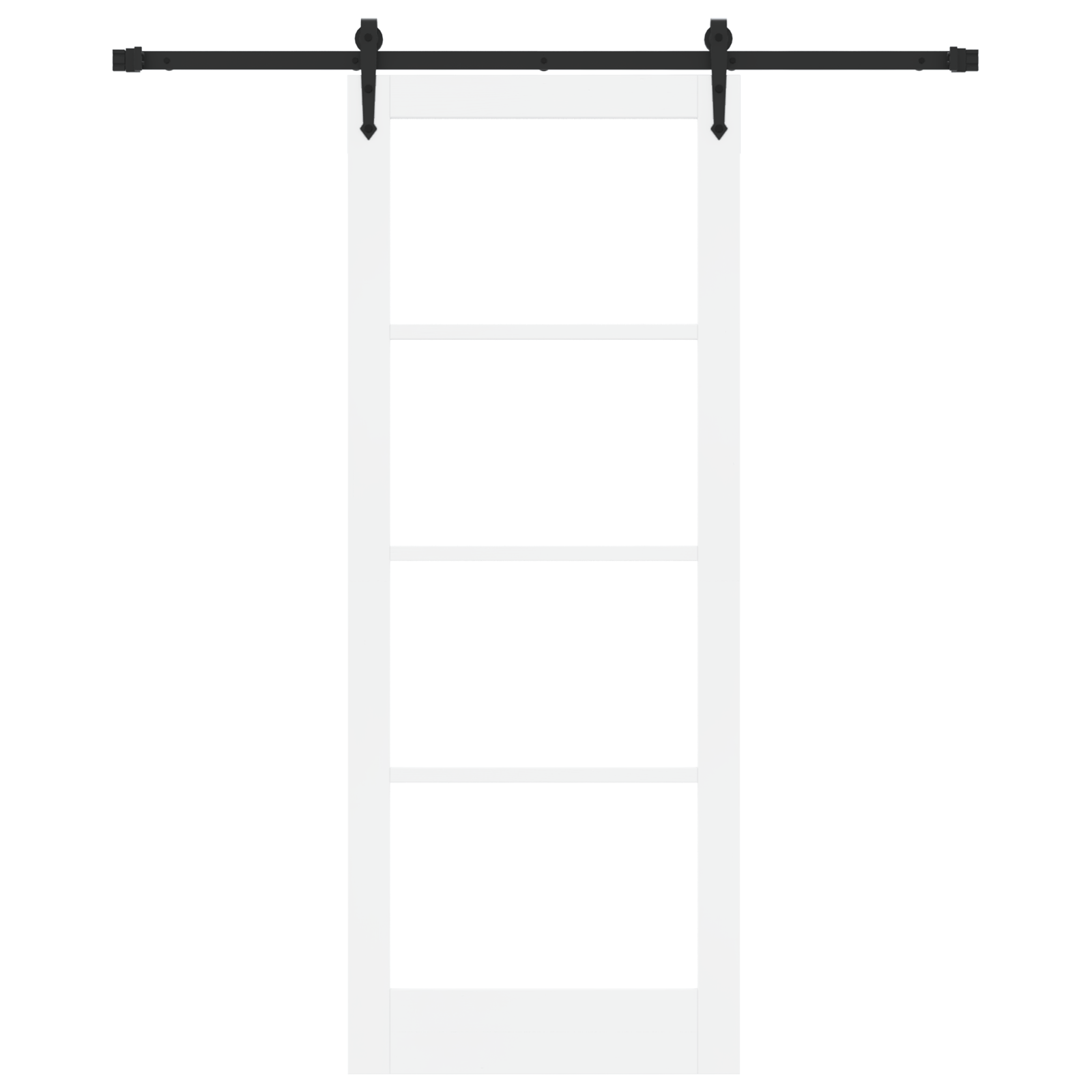 Usa glisanta cu set de accesorii alb 83x211 cm din lemn masiv de pin — imaginea 4