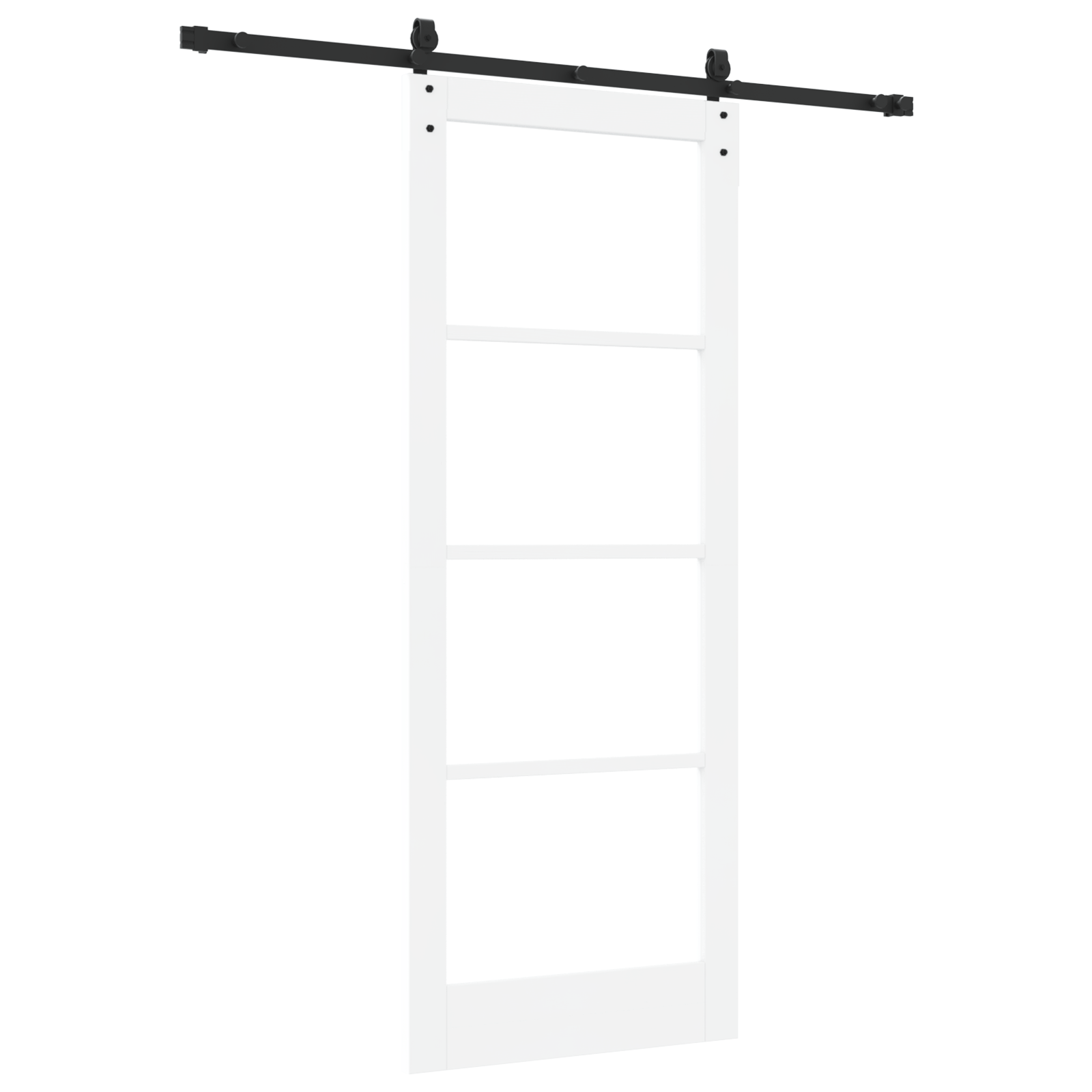 Usa glisanta cu set de accesorii alb 83x211 cm din lemn masiv de pin — imaginea 6