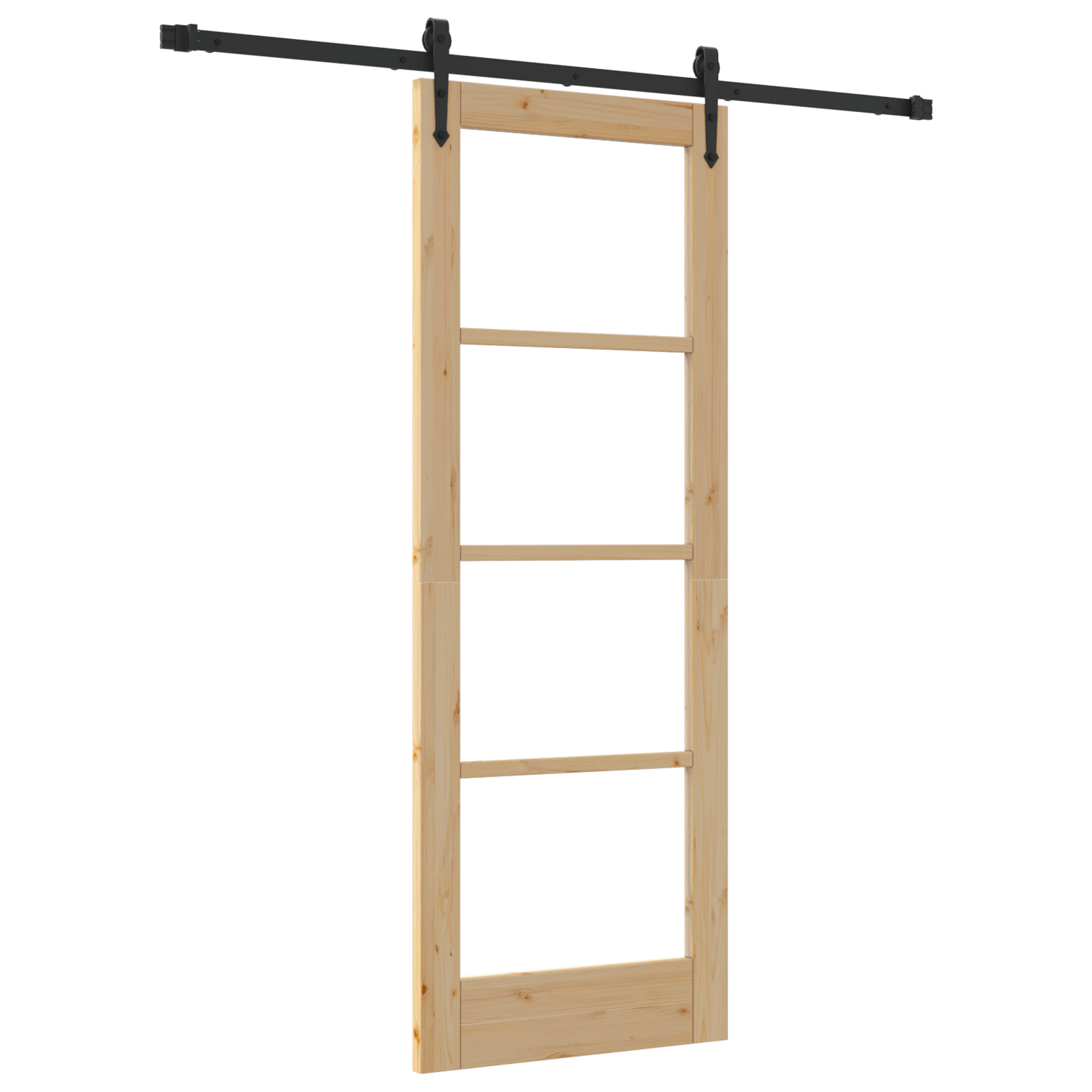Set usa glisanta cu accesorii 73.5x198.5 cm Lemn masiv de pin — imaginea 2