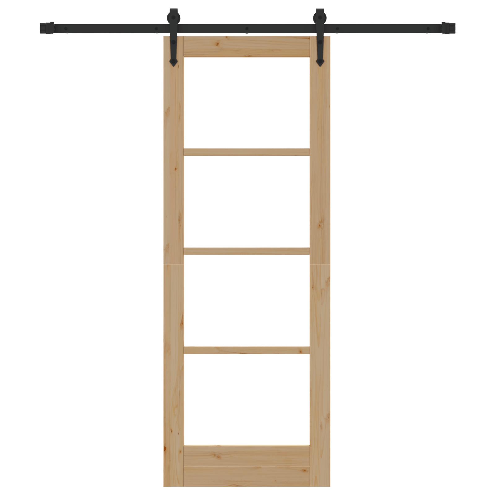Set usa glisanta cu accesorii 73.5x198.5 cm Lemn masiv de pin — imaginea 4