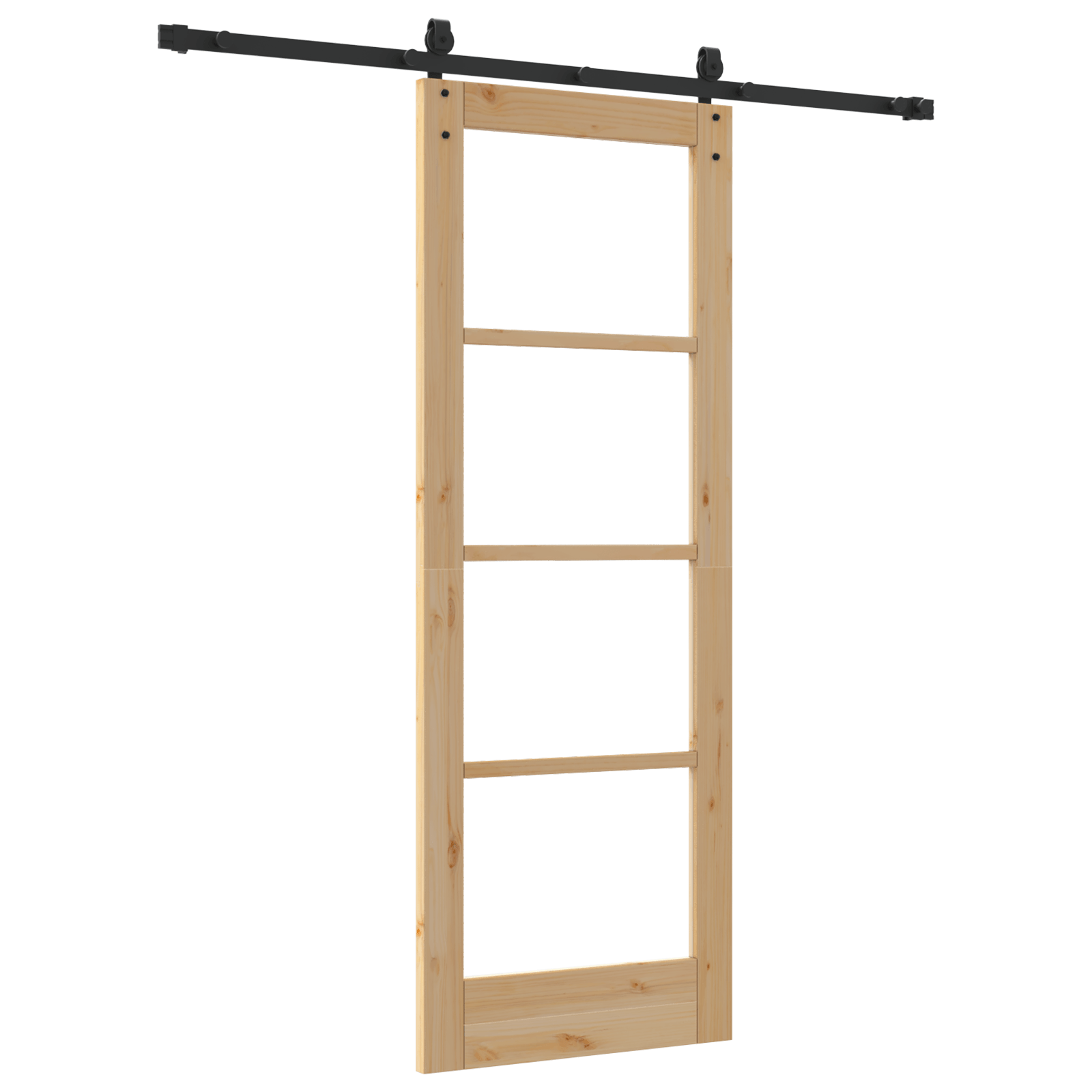 Set usa glisanta cu accesorii 73.5x198.5 cm Lemn masiv de pin — imaginea 6