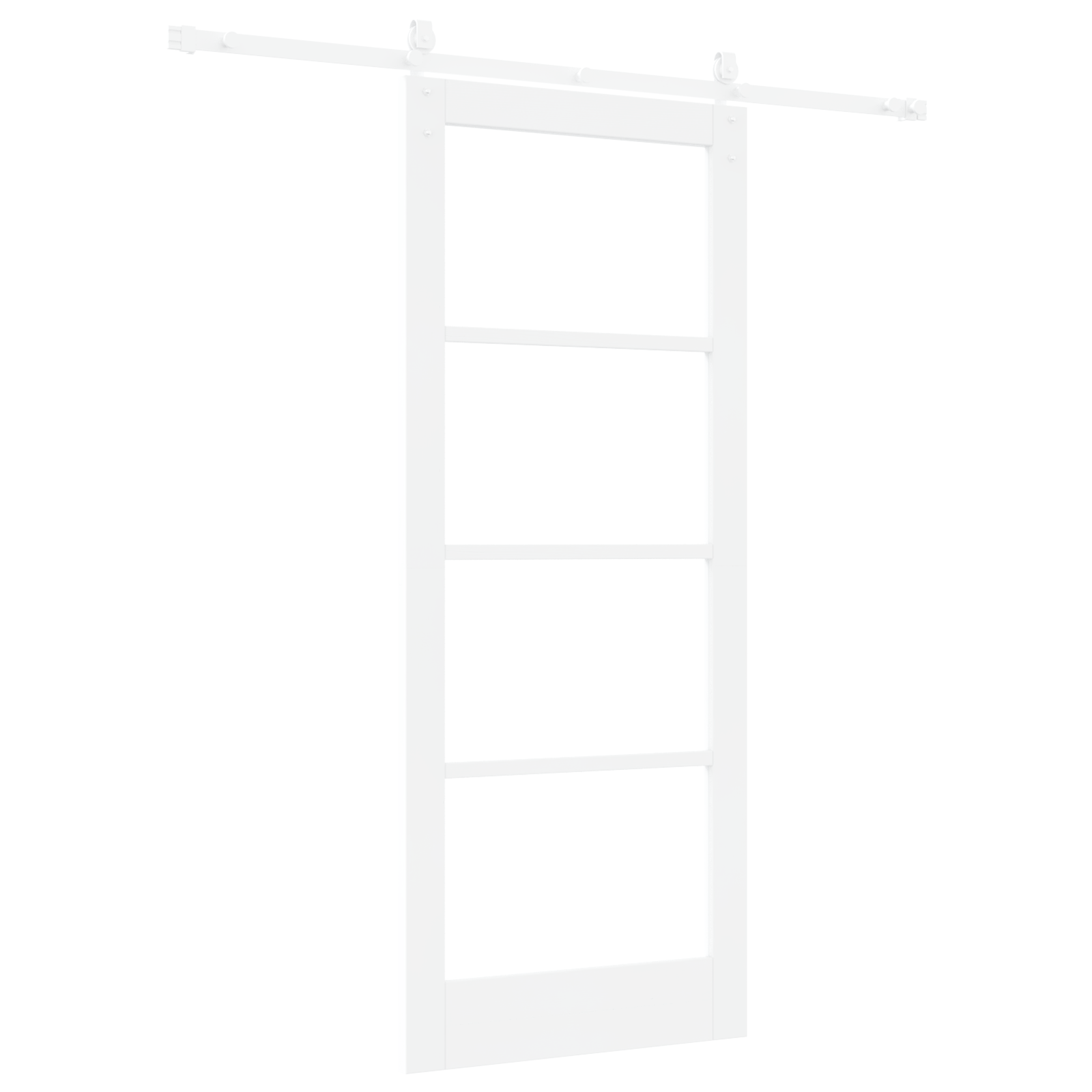 Usa Glisanta cu Set de Accesorii Alb 83x202 cm Lemn Masiv de Pin — imaginea 6