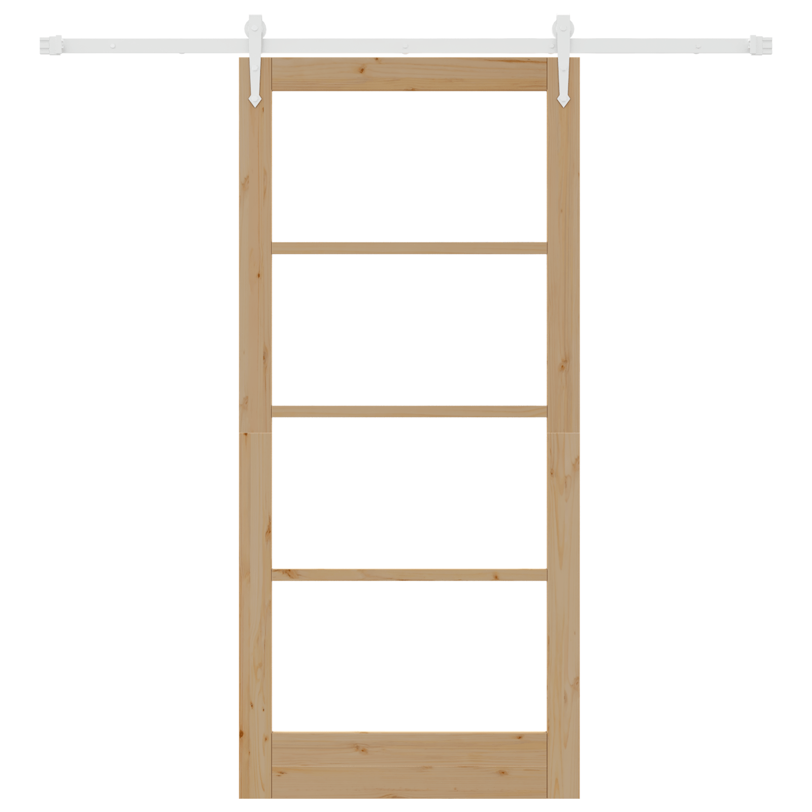 Usa glisanta cu set de accesorii 93x202 cm Lemn masiv de pin — imaginea 4