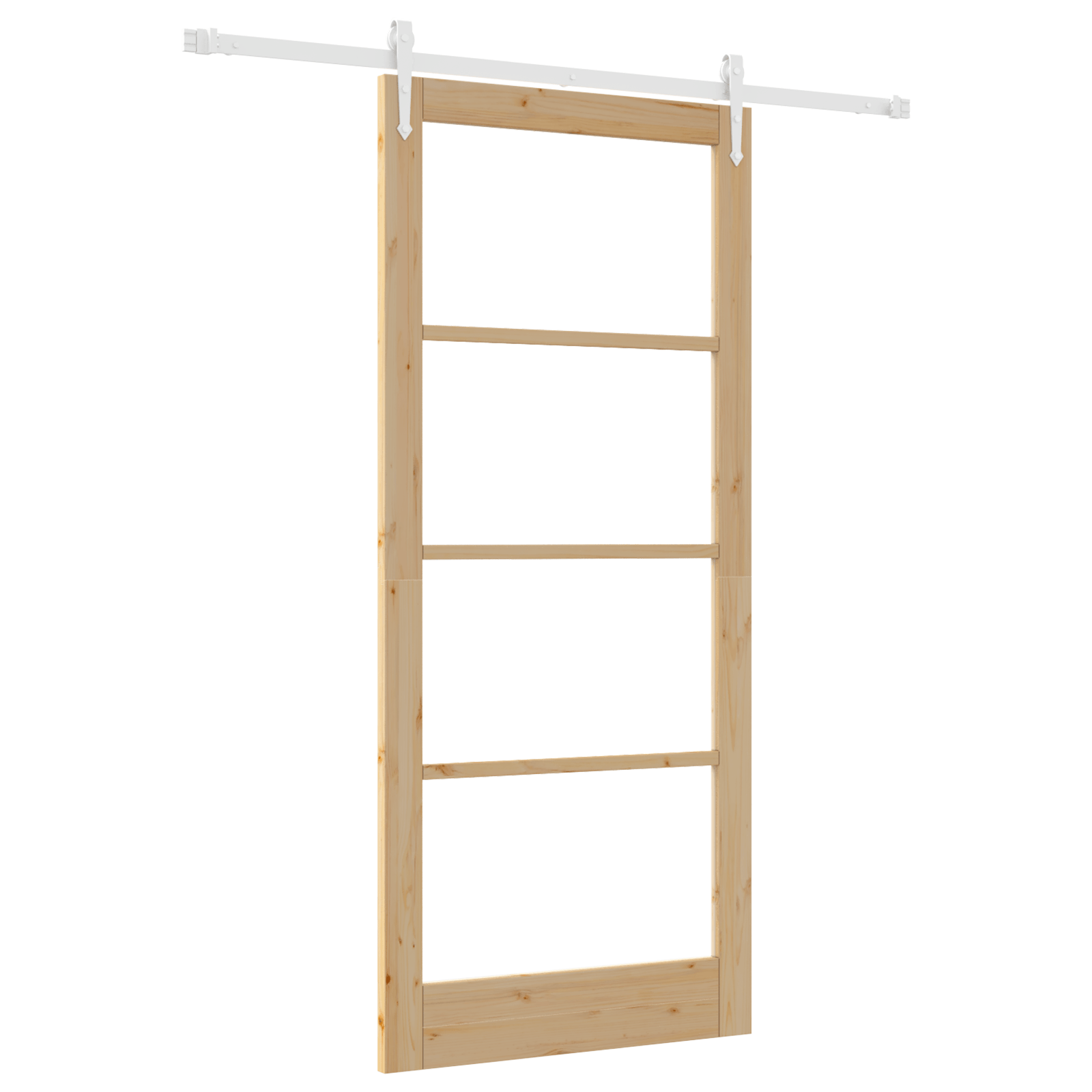 Usa glisanta cu set hardware 93x211 cm lemn masiv pin — imaginea 2