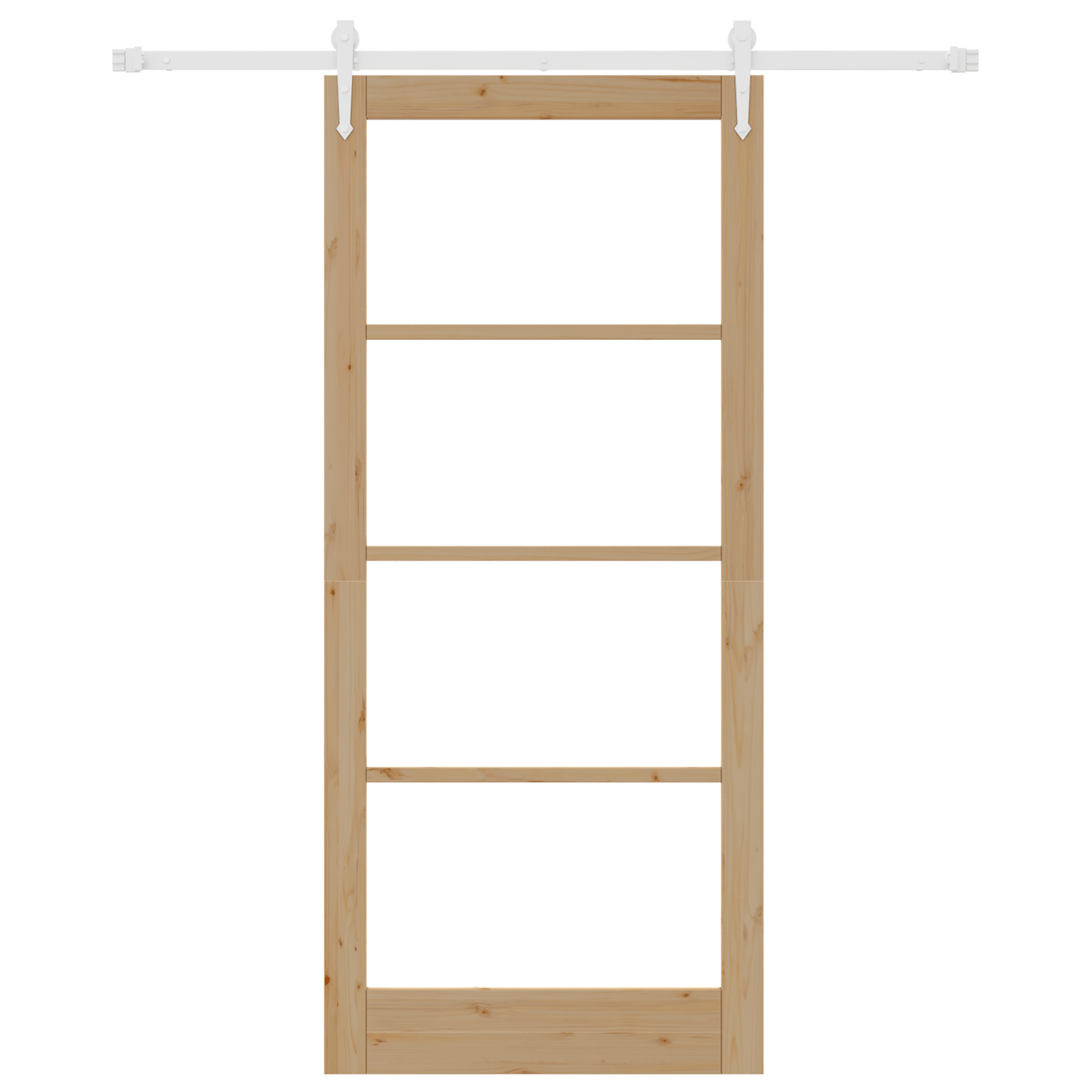 Usa glisanta cu set hardware 93x211 cm lemn masiv pin — imaginea 4