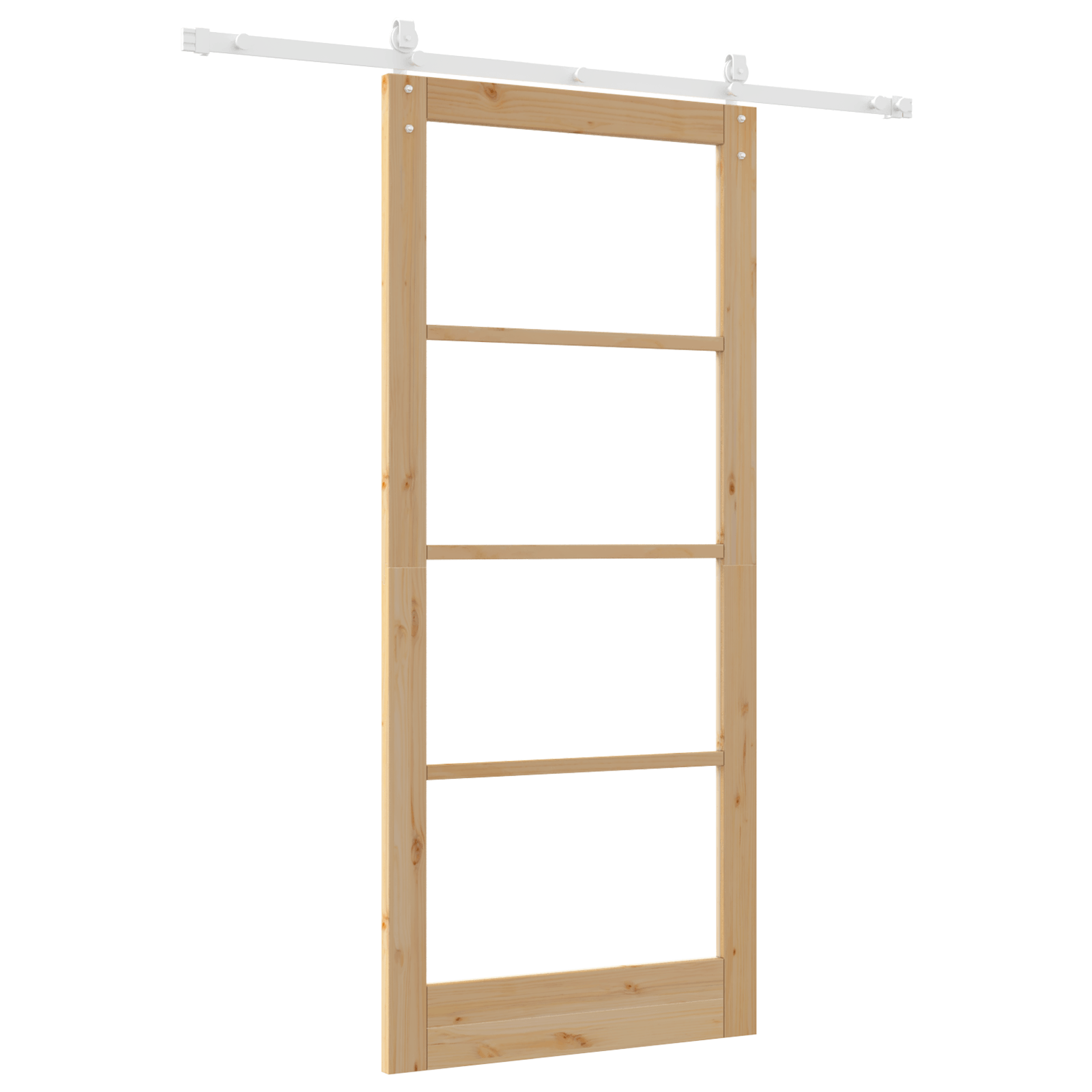 Usa glisanta cu set hardware 93x211 cm lemn masiv pin — imaginea 6