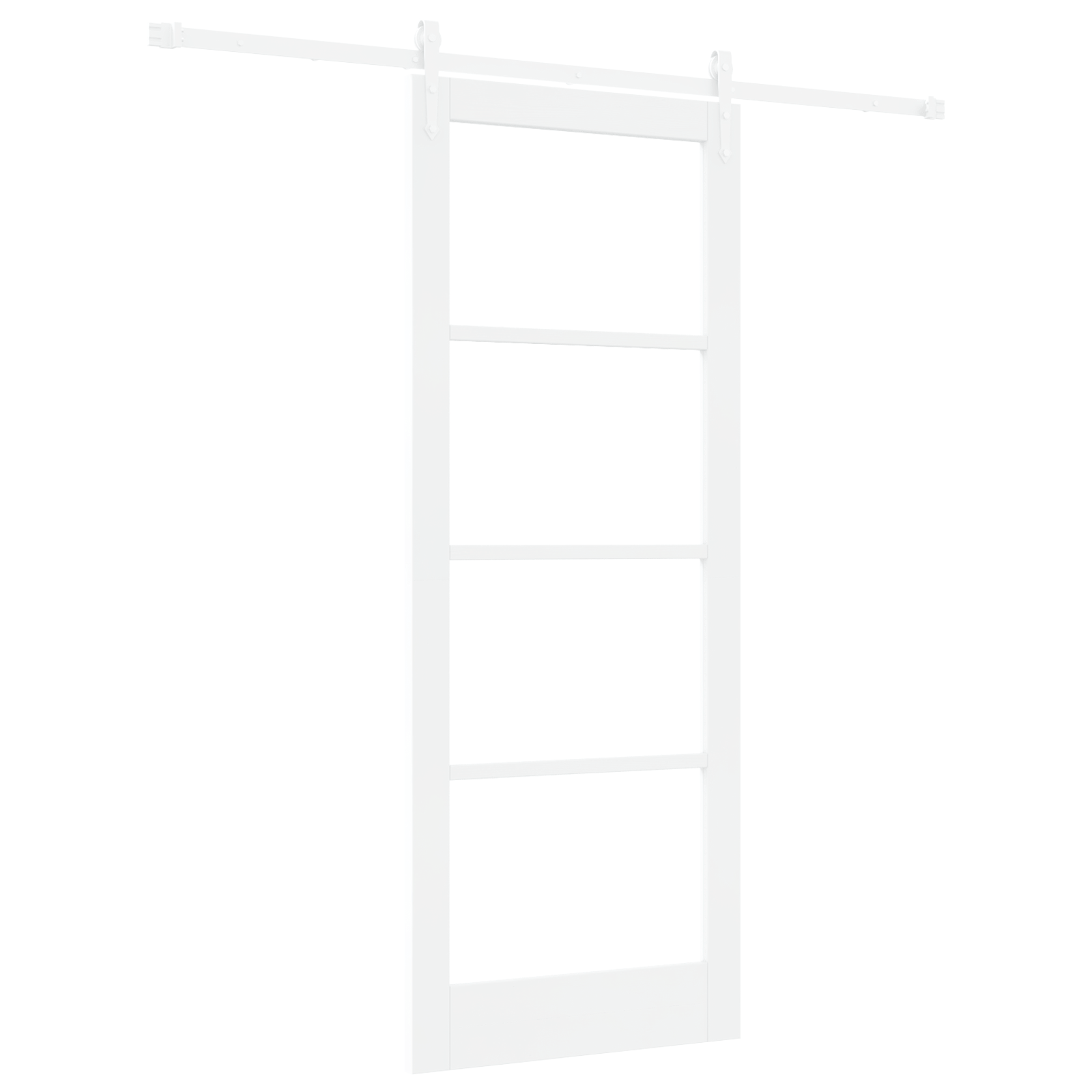 Usa glisanta cu set de hardware alb 83x211 cm din lemn masiv de pin — imaginea 2