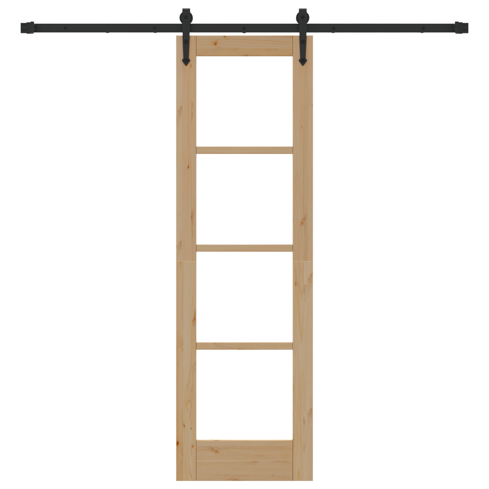 Usa glisanta cu set de accesorii 61x198.5 cm Lemn solid de pin — imaginea 4