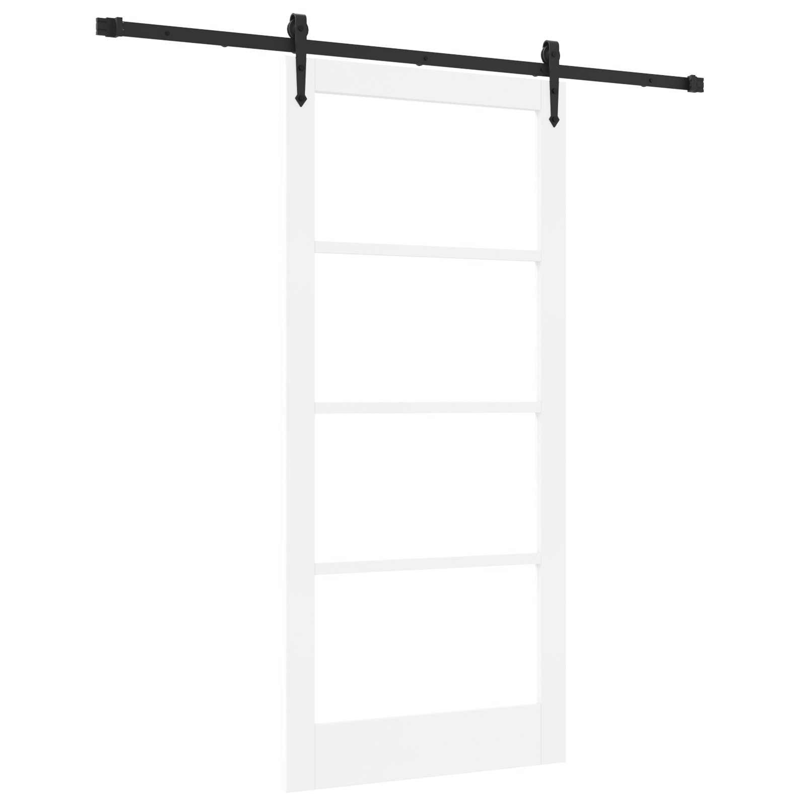 Usa glisanta cu set de accesorii alb 93x202 cm lemn masiv piste — imaginea 2
