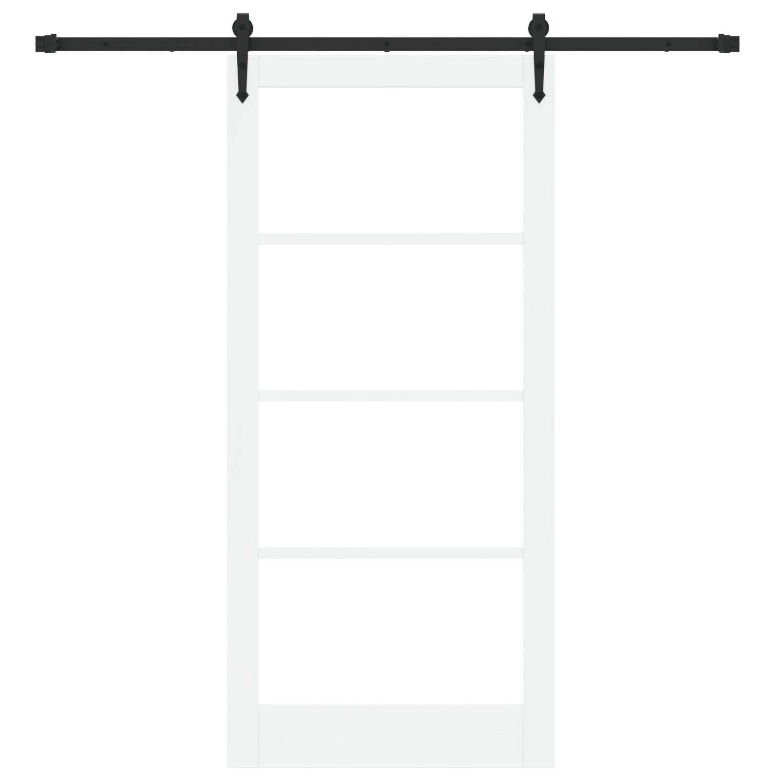 Usa glisanta cu set de accesorii alb 93x202 cm lemn masiv piste — imaginea 4