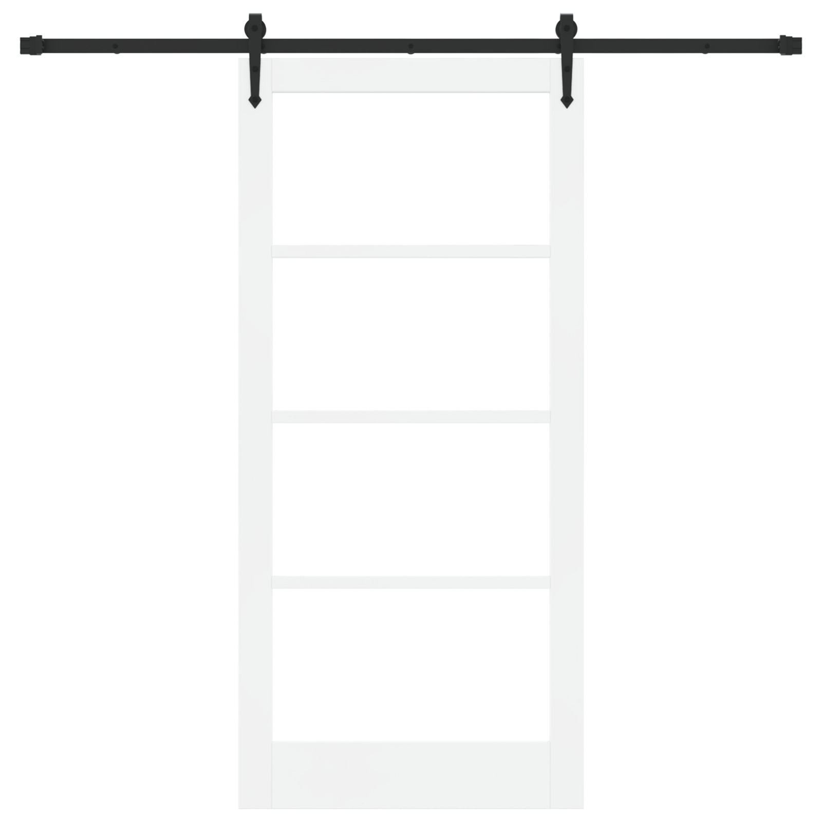 Usa glisanta cu set de hardware "ORKDAL" Alb 93x202 cm — imaginea 4