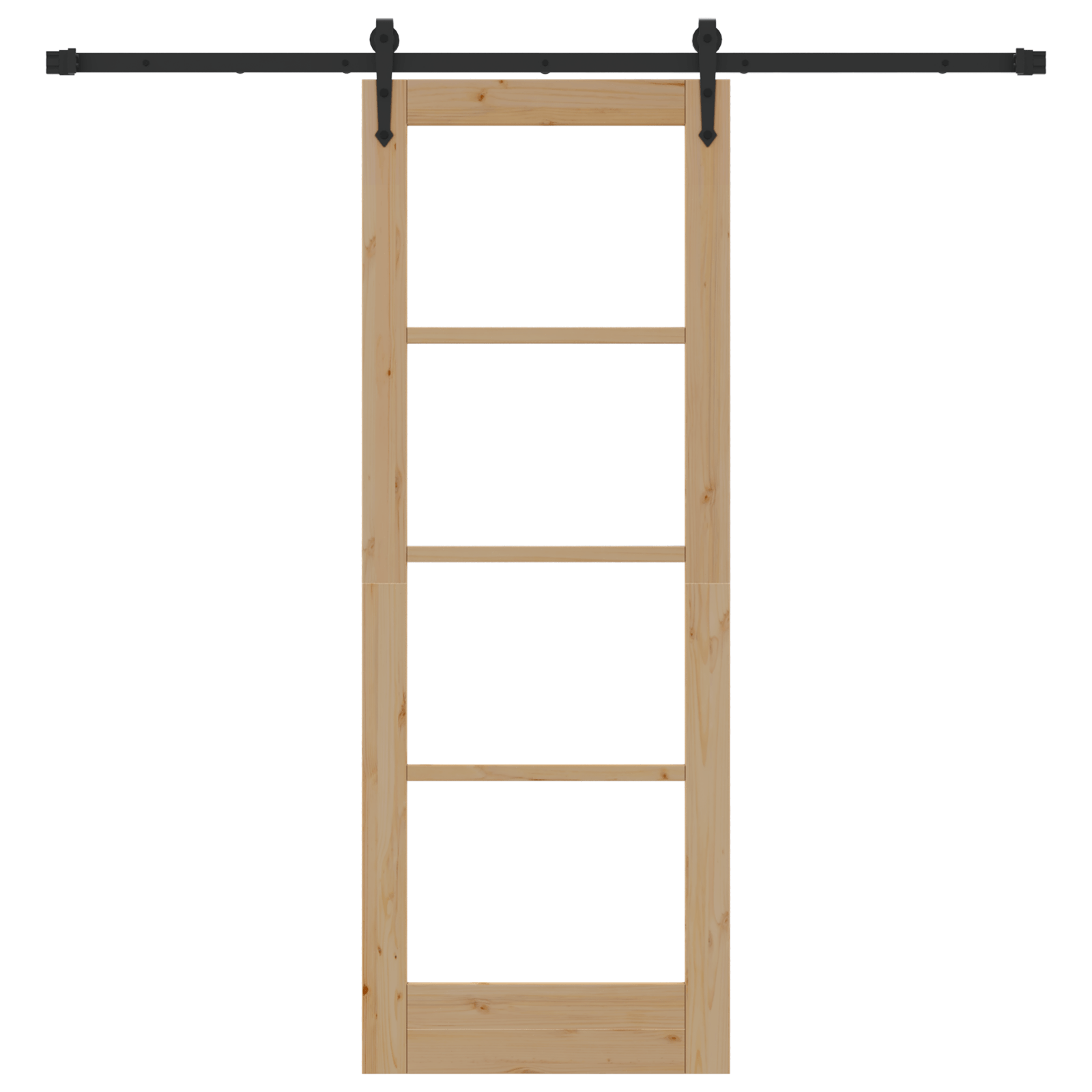 Set usi glisante cu set hardware 73.5x198.5 cm lemn masiv de pin — imaginea 4