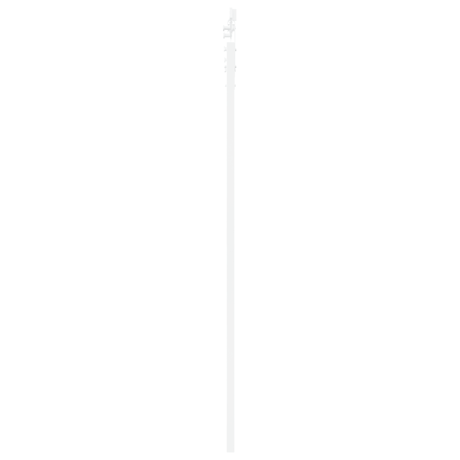Usa glisanta cu set hardware Alb 83x202 cm Lemn solid de brad — imaginea 5