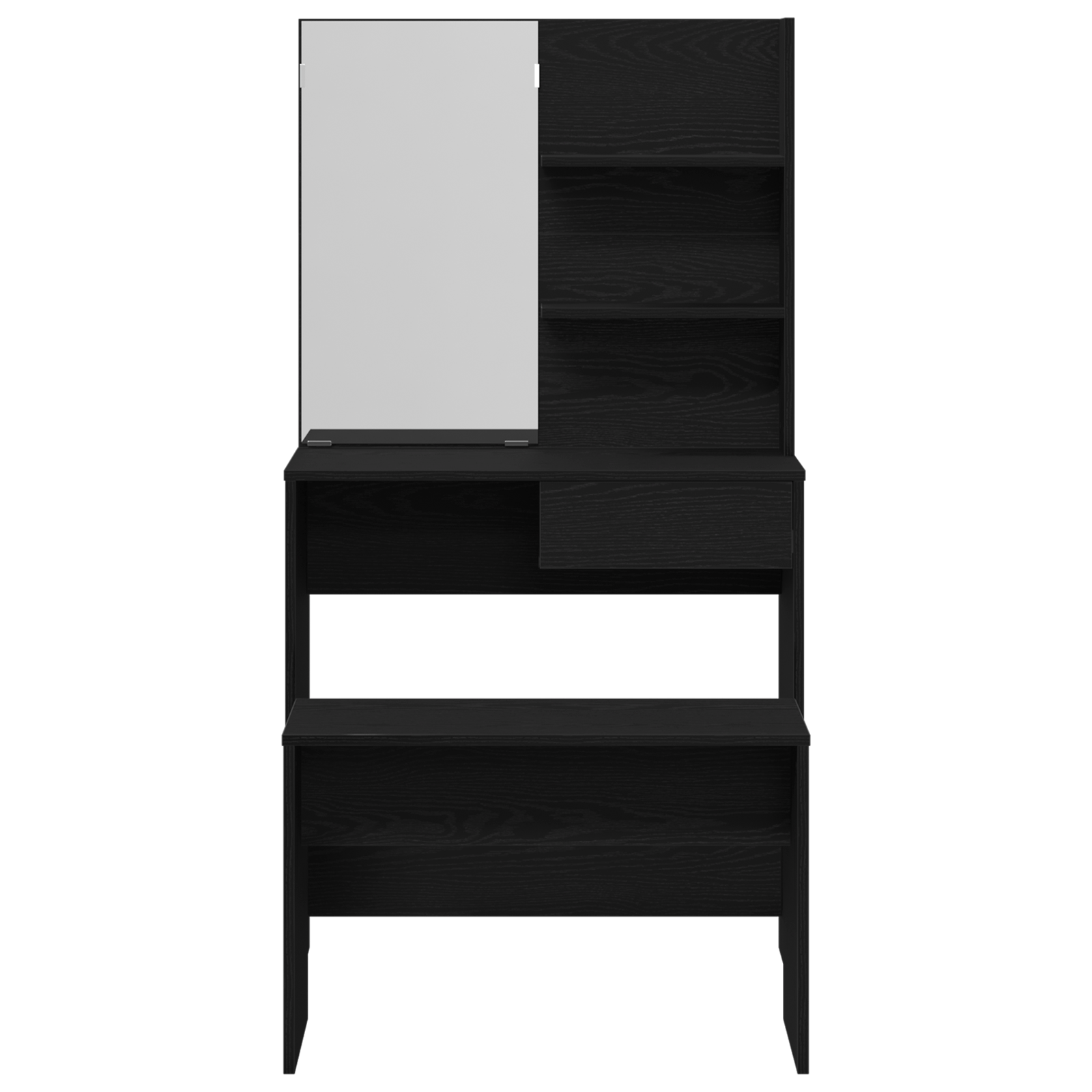 Set Masuta de Toaleta din Lemn Obtinut Ingineresc Stejar Negru — imaginea 8