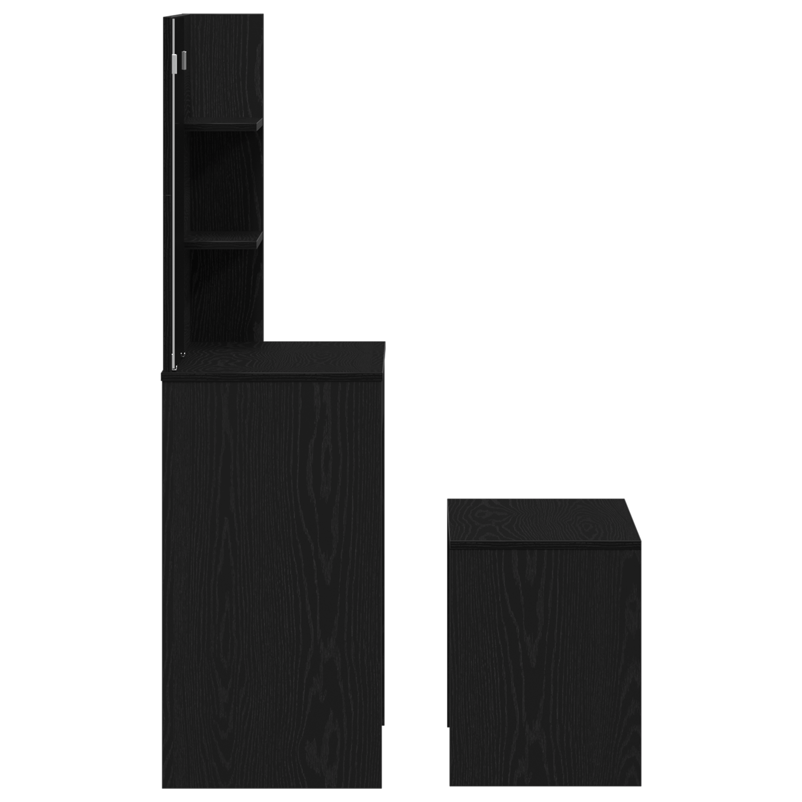 Set Masuta de Toaleta din Lemn Obtinut Ingineresc Stejar Negru — imaginea 9