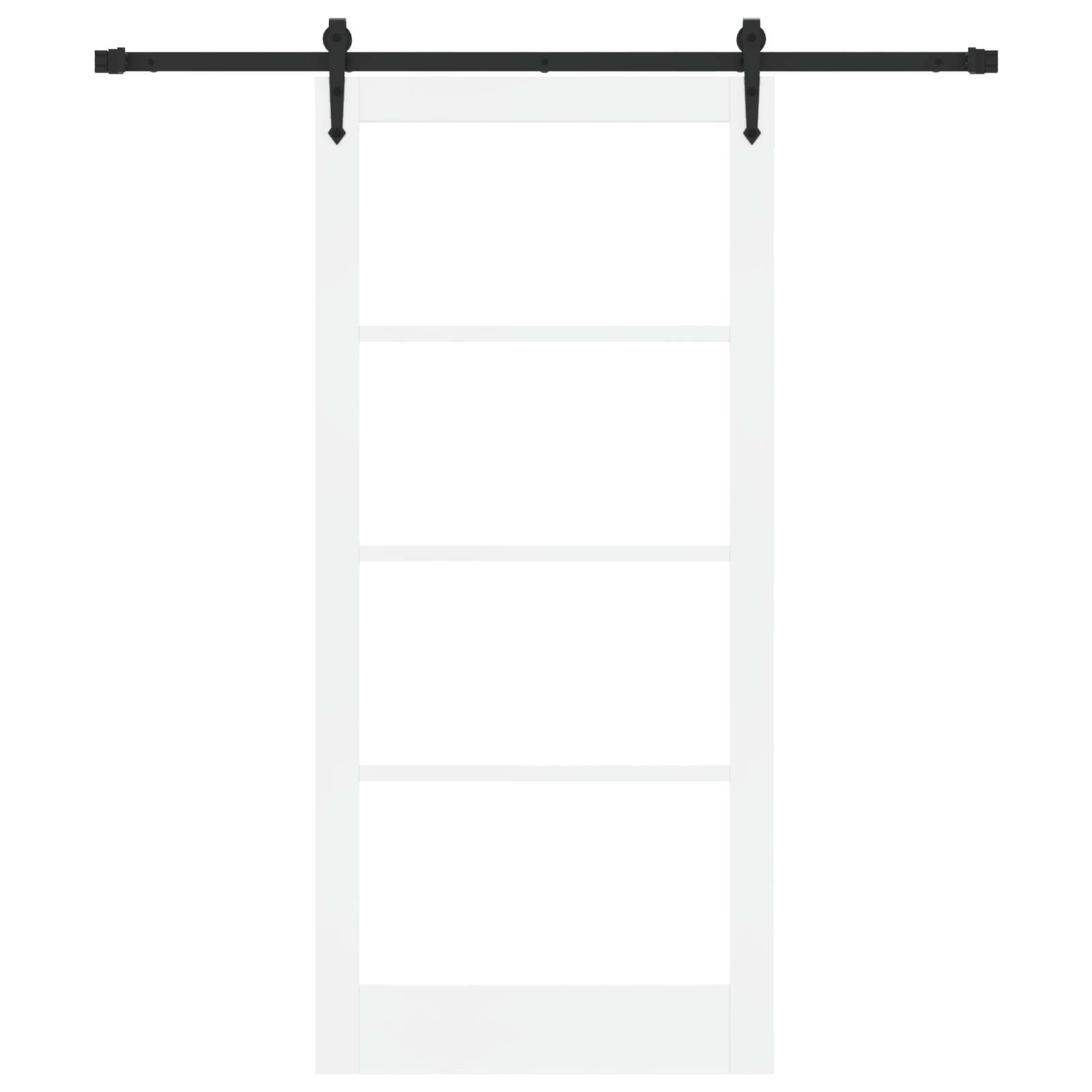 Set usa glisanta cu set de accesorii alb 93x202 cm din lemn masiv de pin — imaginea 4