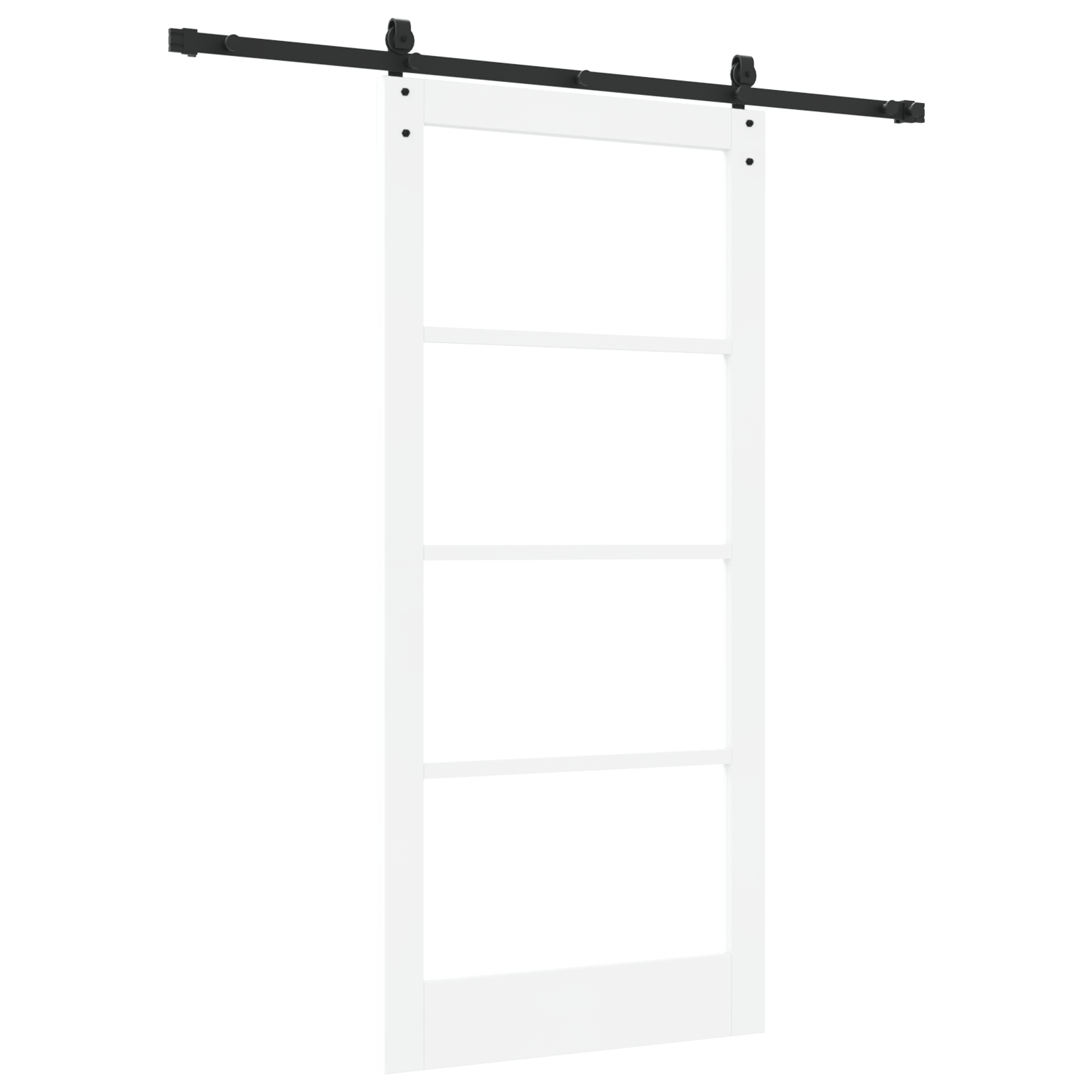 Set usa glisanta cu set de accesorii alb 93x202 cm din lemn masiv de pin — imaginea 6