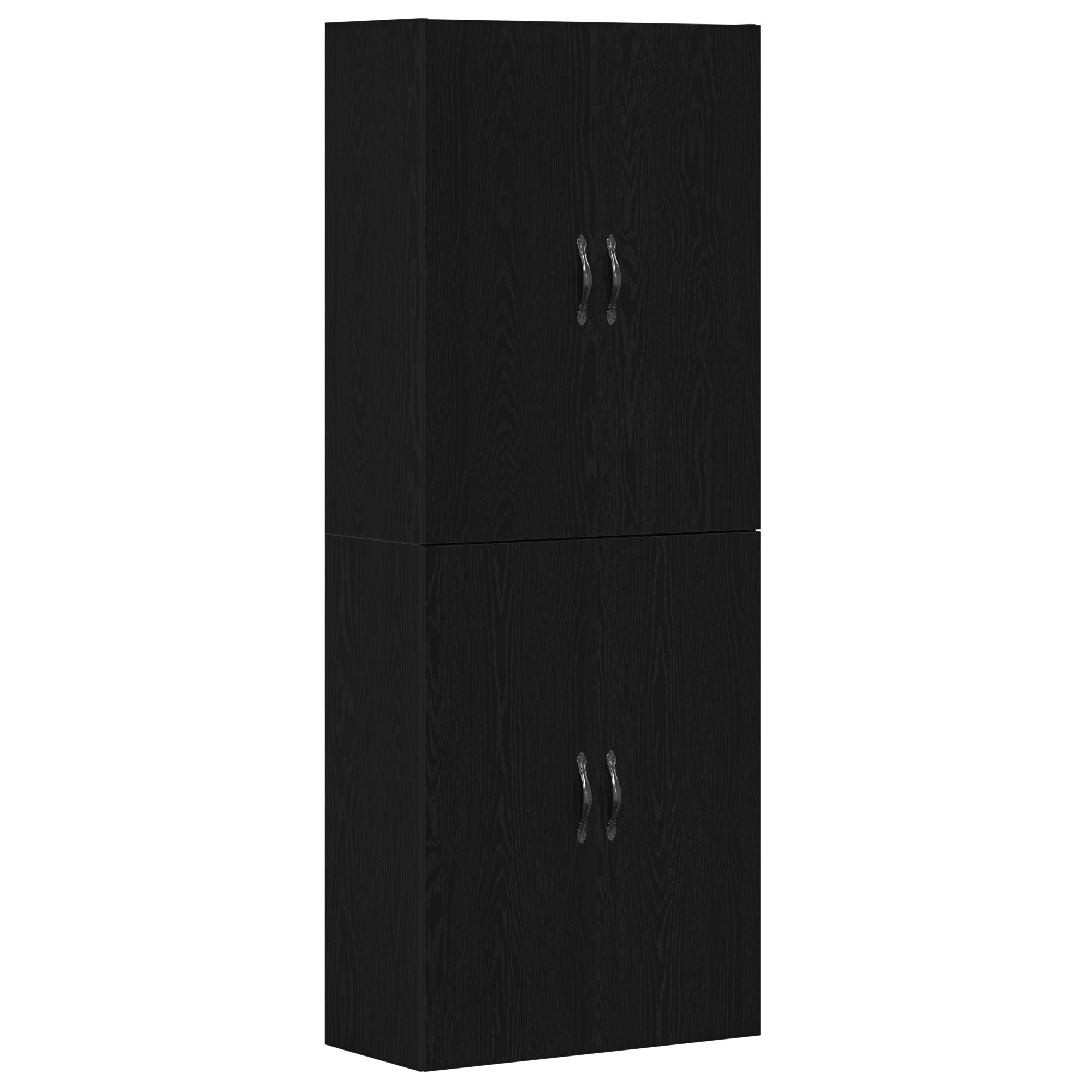 Dulapuri, 2 buc., stejar negru, 69,5x34x180 cm, lemn prelucrat — imaginea 2