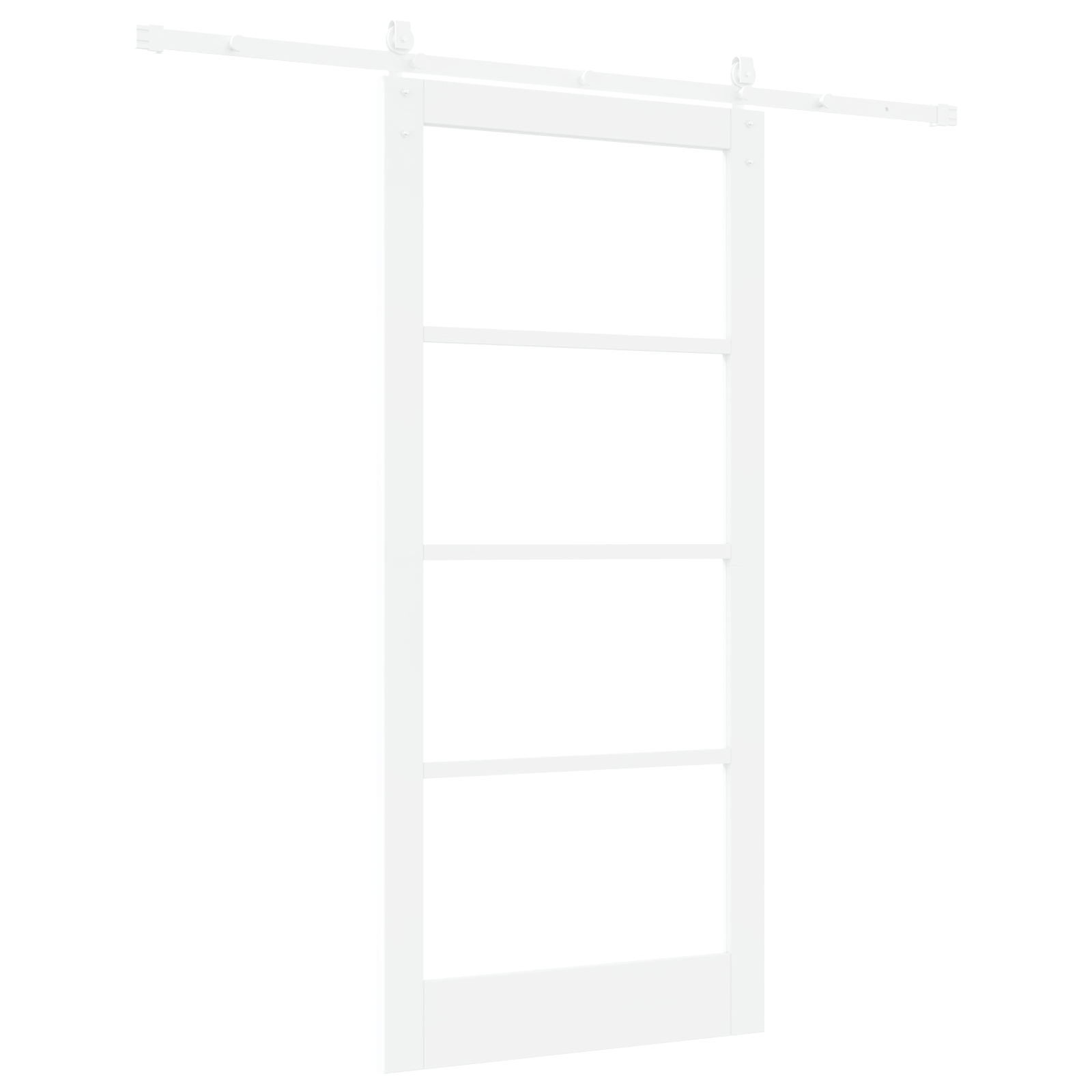 Usa glisanta cu set hardware alb 93x202 cm din lemn masiv de pin — imaginea 6