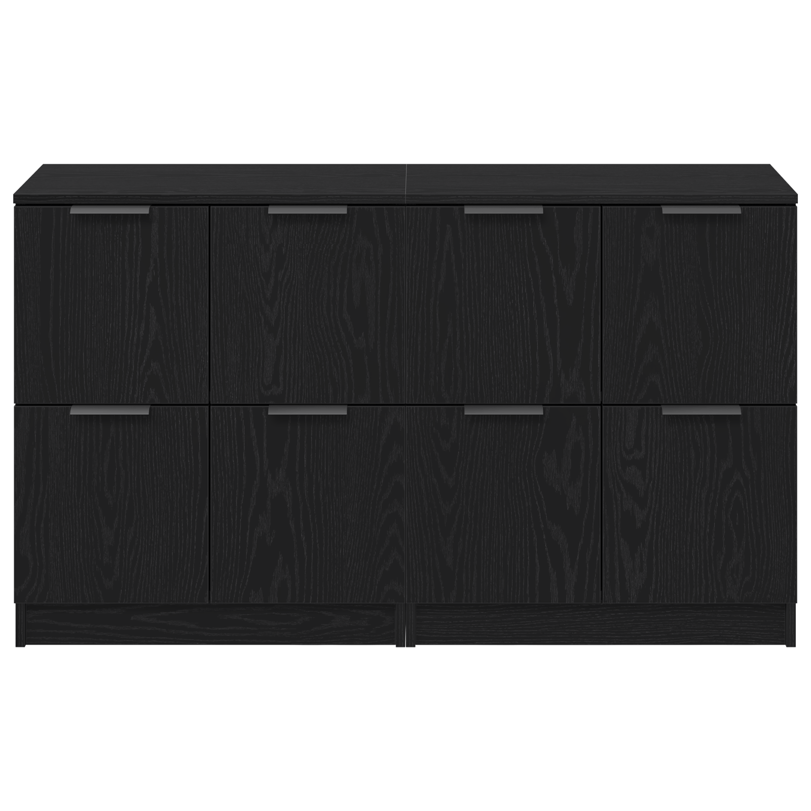 Bufete 2 buc Negru Stejar 60x30x70 cm Lemn prelucrat — imaginea 7