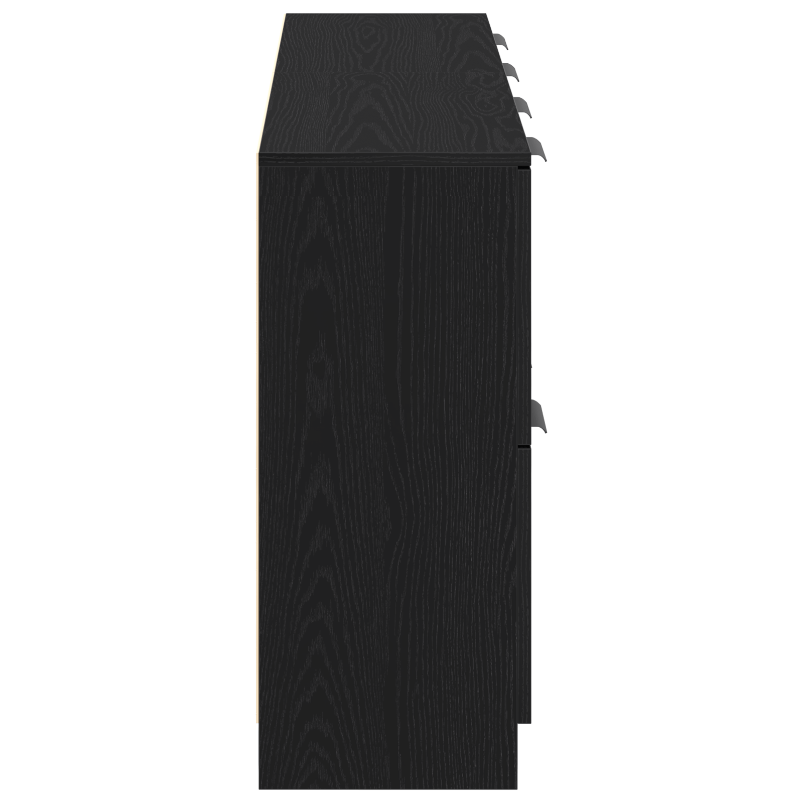 Bufete 2 buc Negru Stejar 60x30x70 cm Lemn prelucrat — imaginea 8