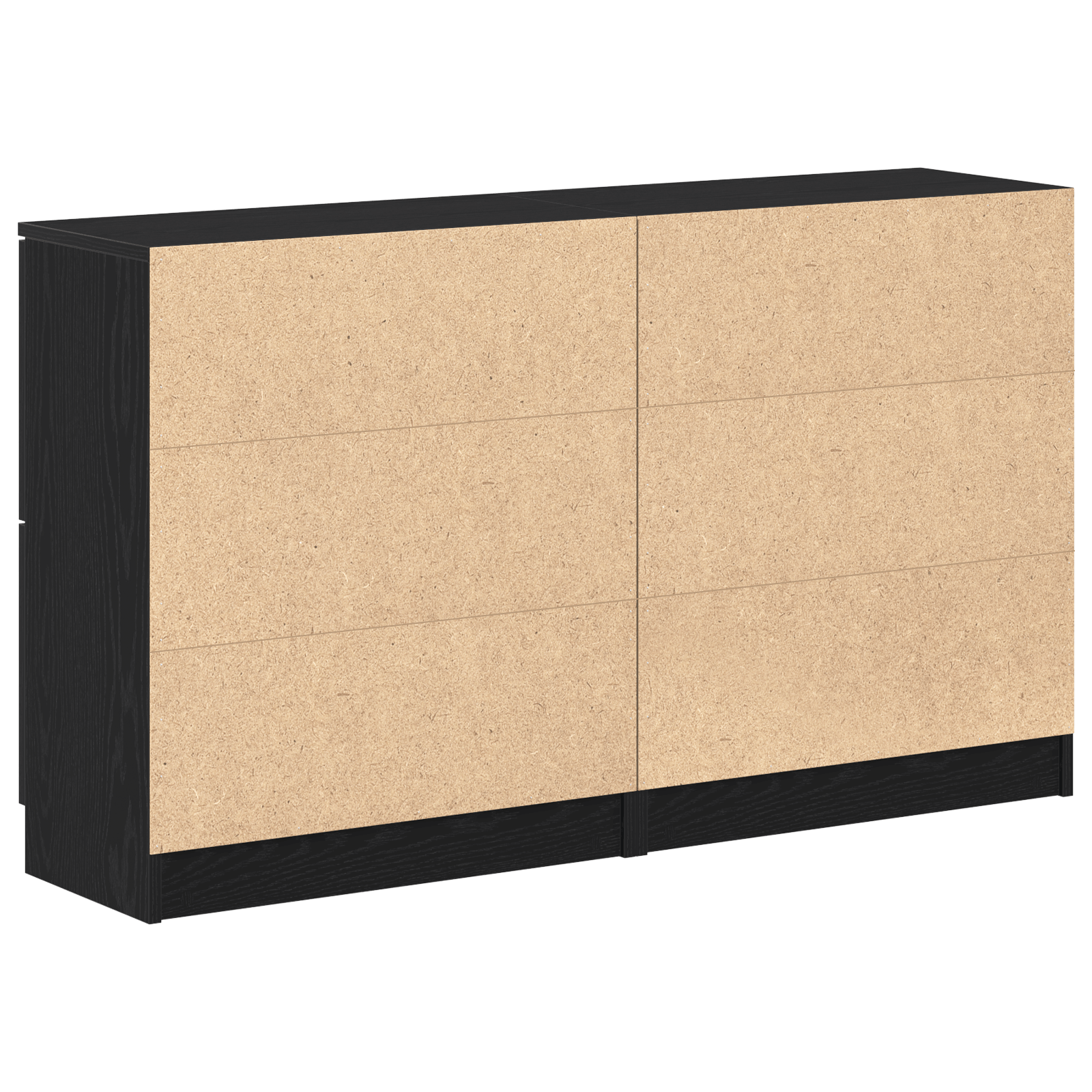 Bufete 2 buc Negru Stejar 60x30x70 cm Lemn prelucrat — imaginea 9