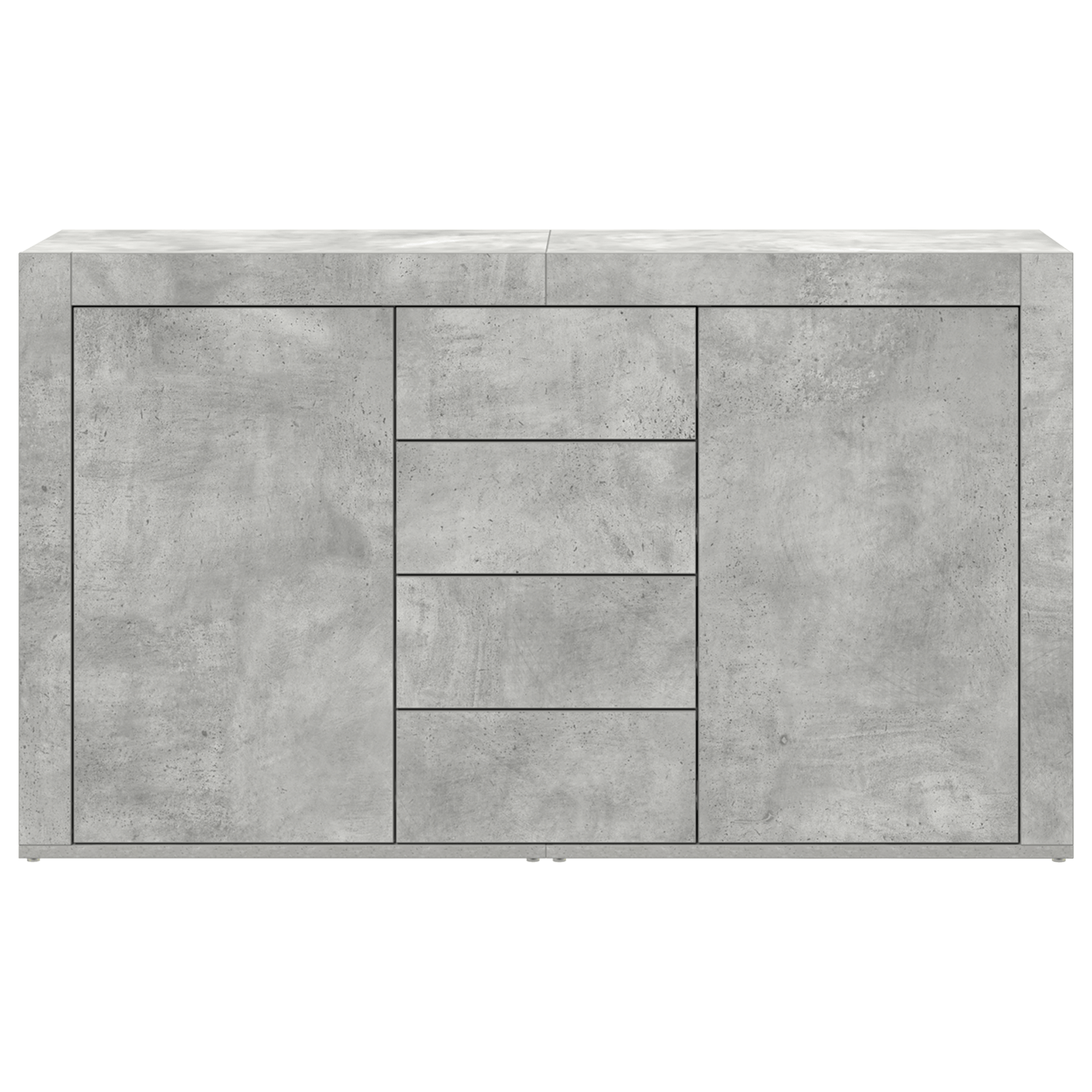 Bufet Gri Beton Lemn Prelucrat 120 x 36 x 69 cm Depozitare — imaginea 6