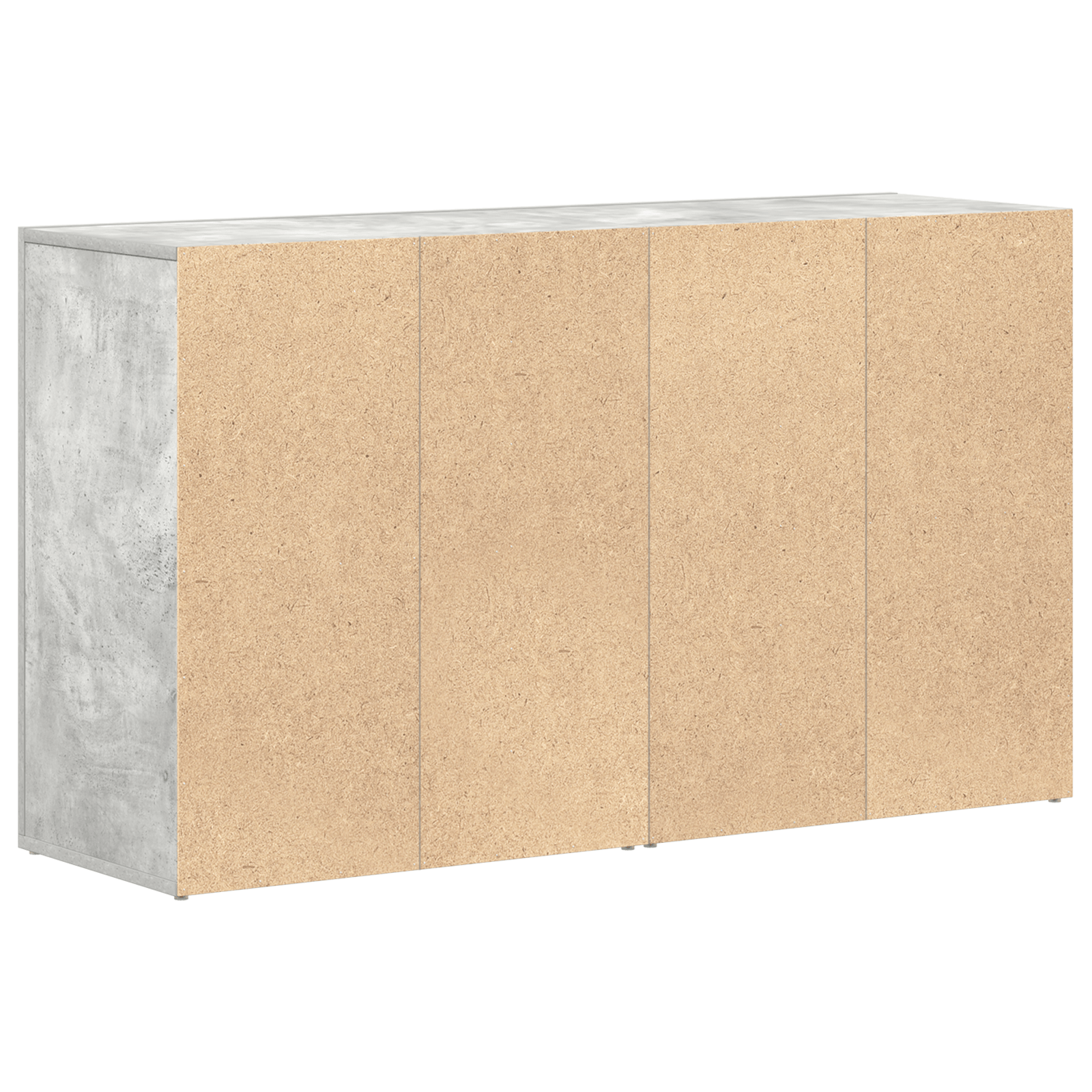 Bufet Gri Beton Lemn Prelucrat 120 x 36 x 69 cm Depozitare — imaginea 8