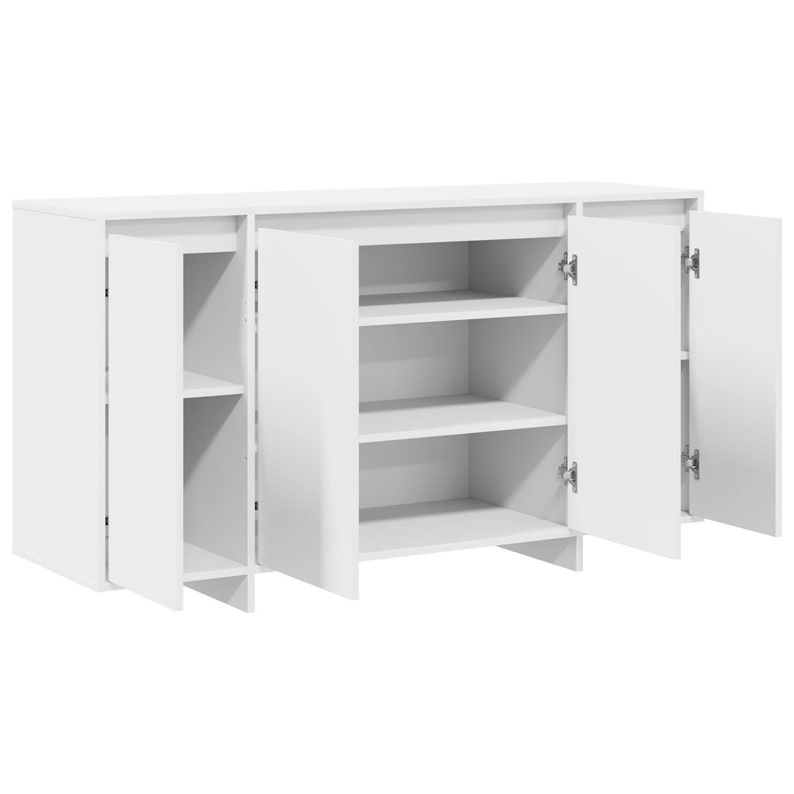 Bufet Alb Alb Lemn 135 x 41 x 75 cm Bufet Alb Dreptunghiular — imaginea 5