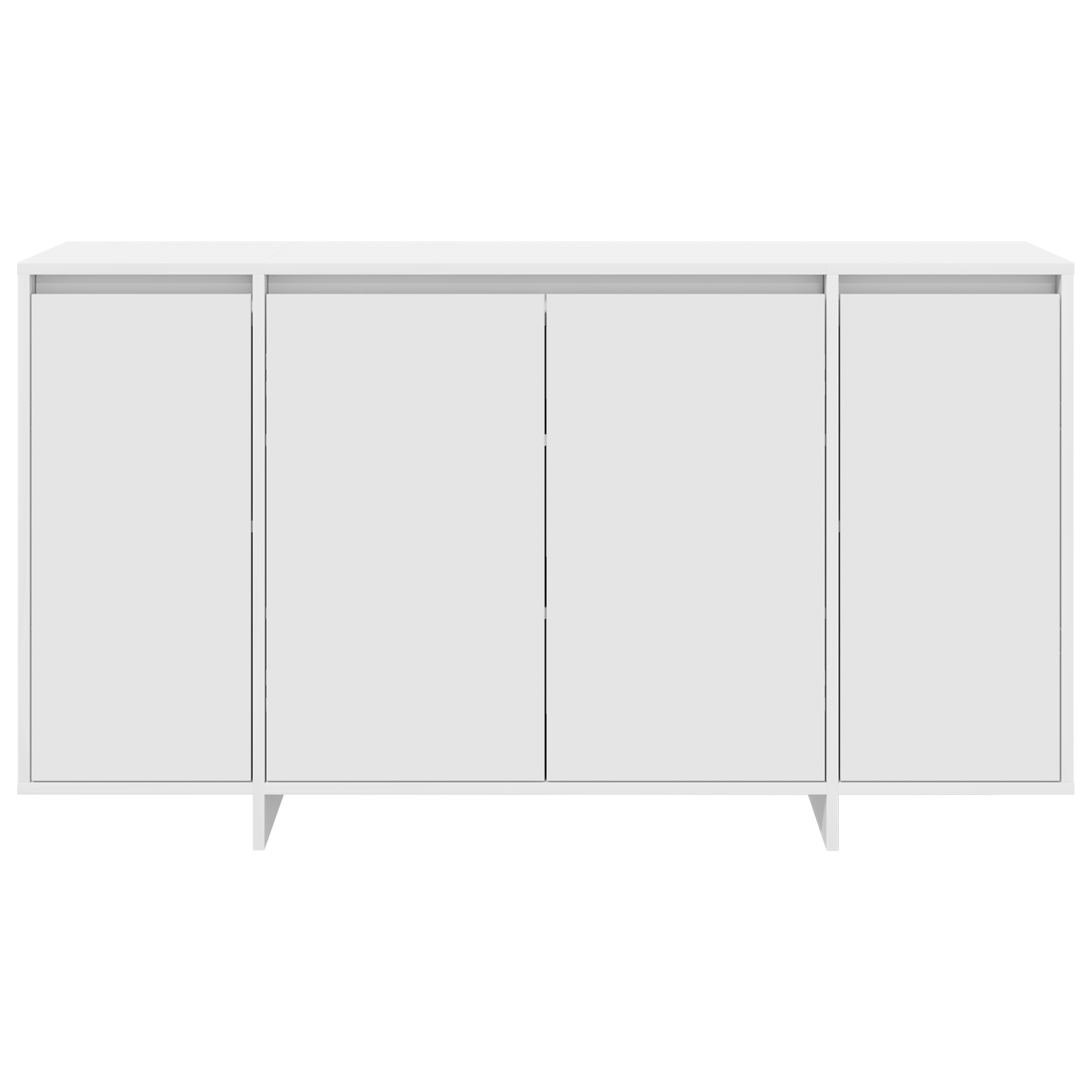 Bufet Alb Alb Lemn 135 x 41 x 75 cm Bufet Alb Dreptunghiular — imaginea 6
