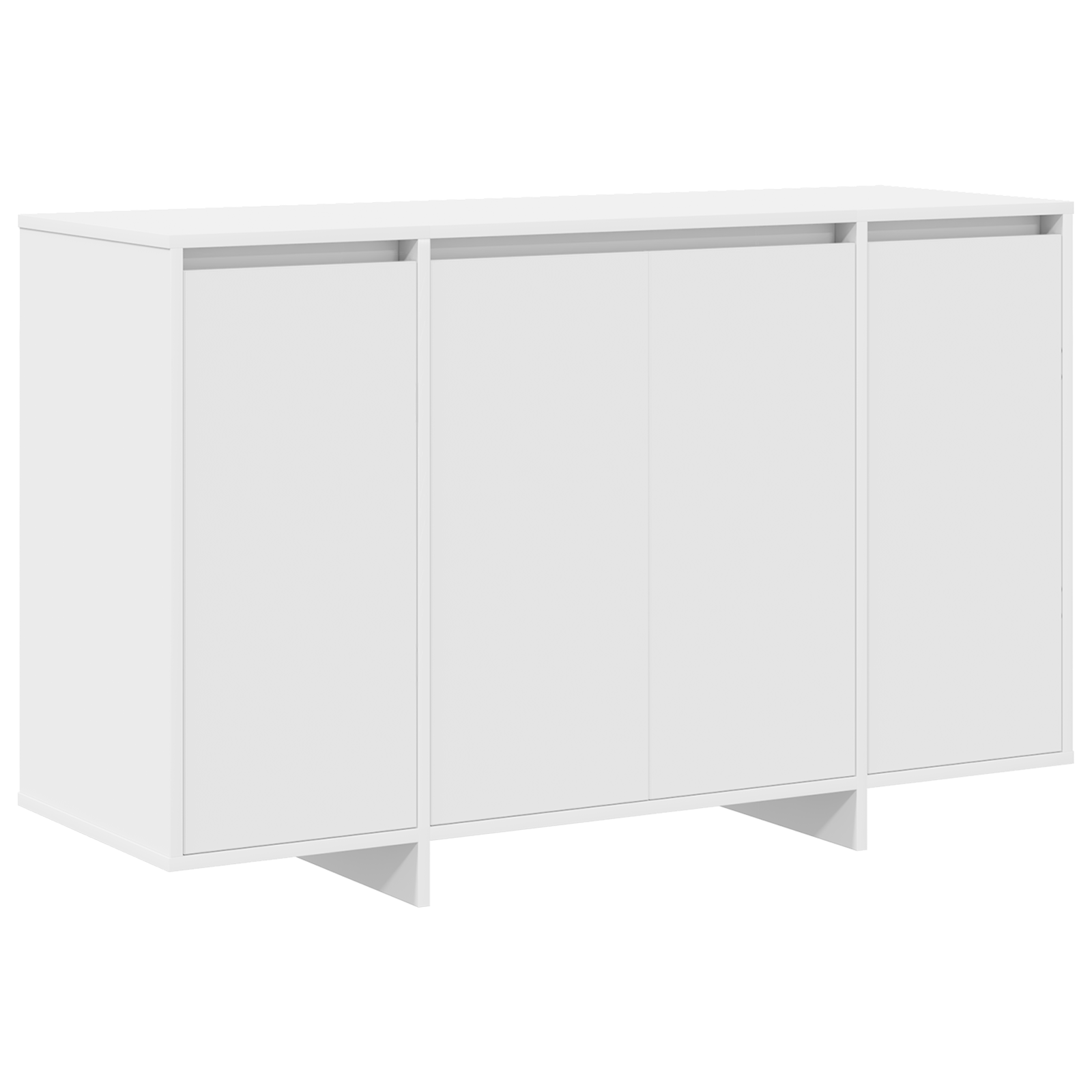 Bufet alb Alb Lemn prelucrat 120 x 41 x 75 cm Bufet de stocare — imaginea 2