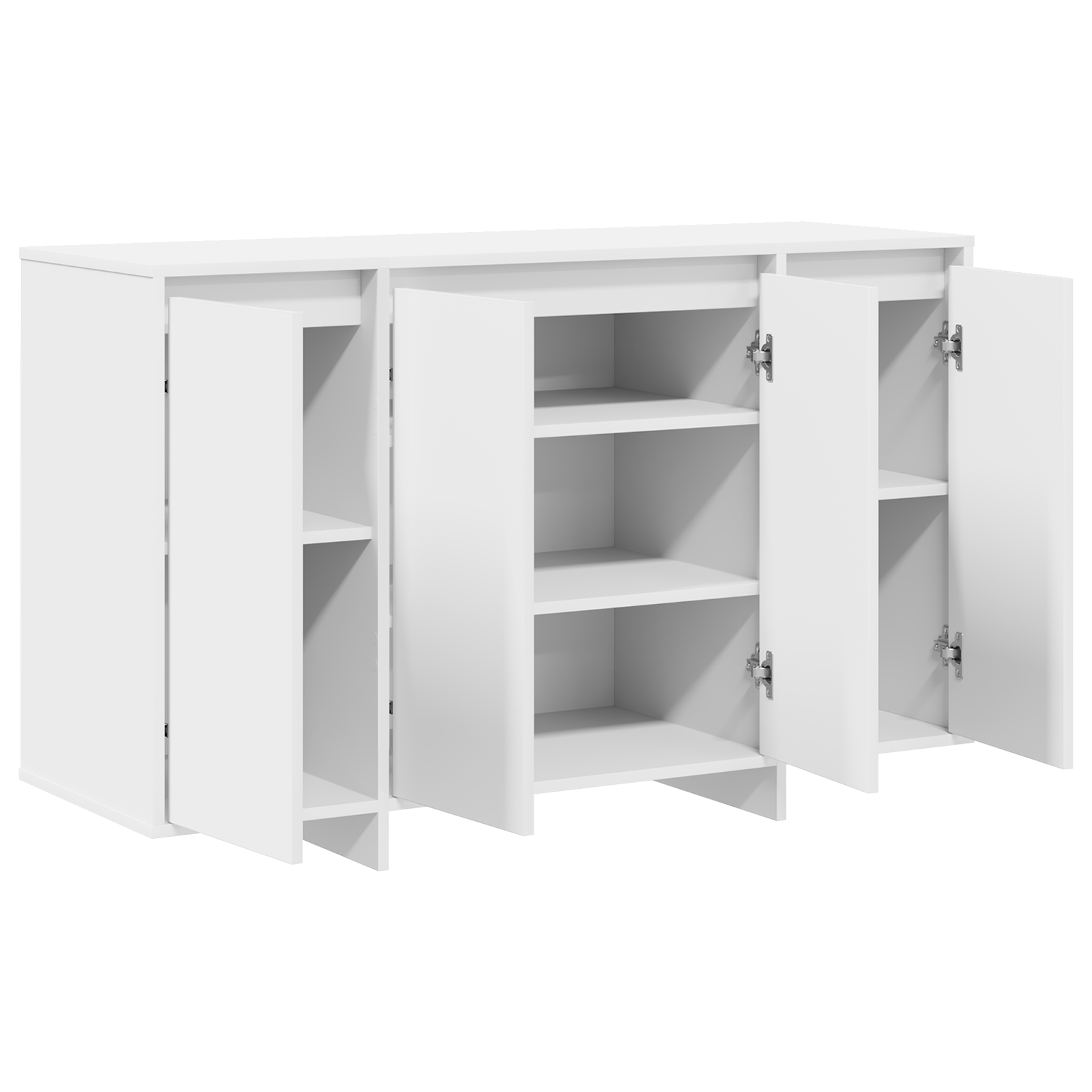 Bufet alb Alb Lemn prelucrat 120 x 41 x 75 cm Bufet de stocare — imaginea 5