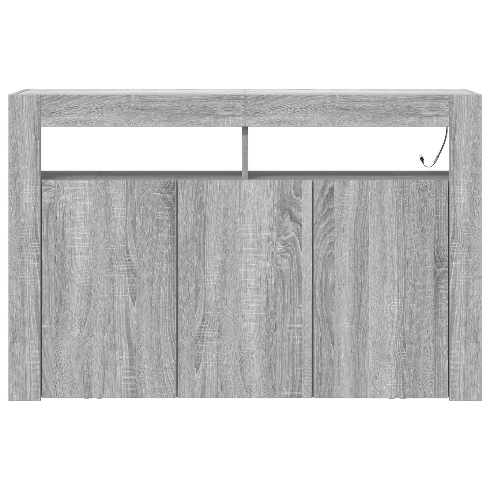 Dulap Gri sonoma Lemn laminat 116 x 30 x 75 cm Dulap — imaginea 6