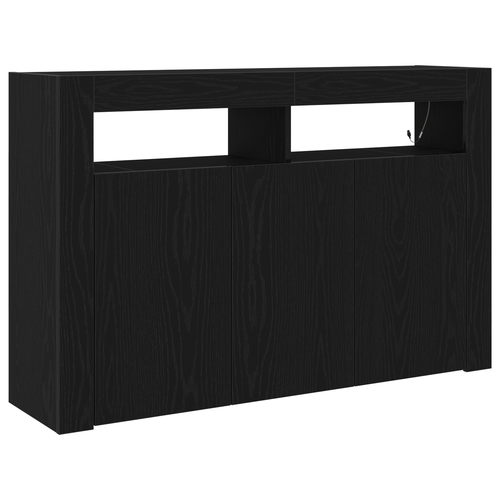 Comoda Stejar Negru Lemn Ingineresc 116 x 30 x 75 cm — imaginea 2