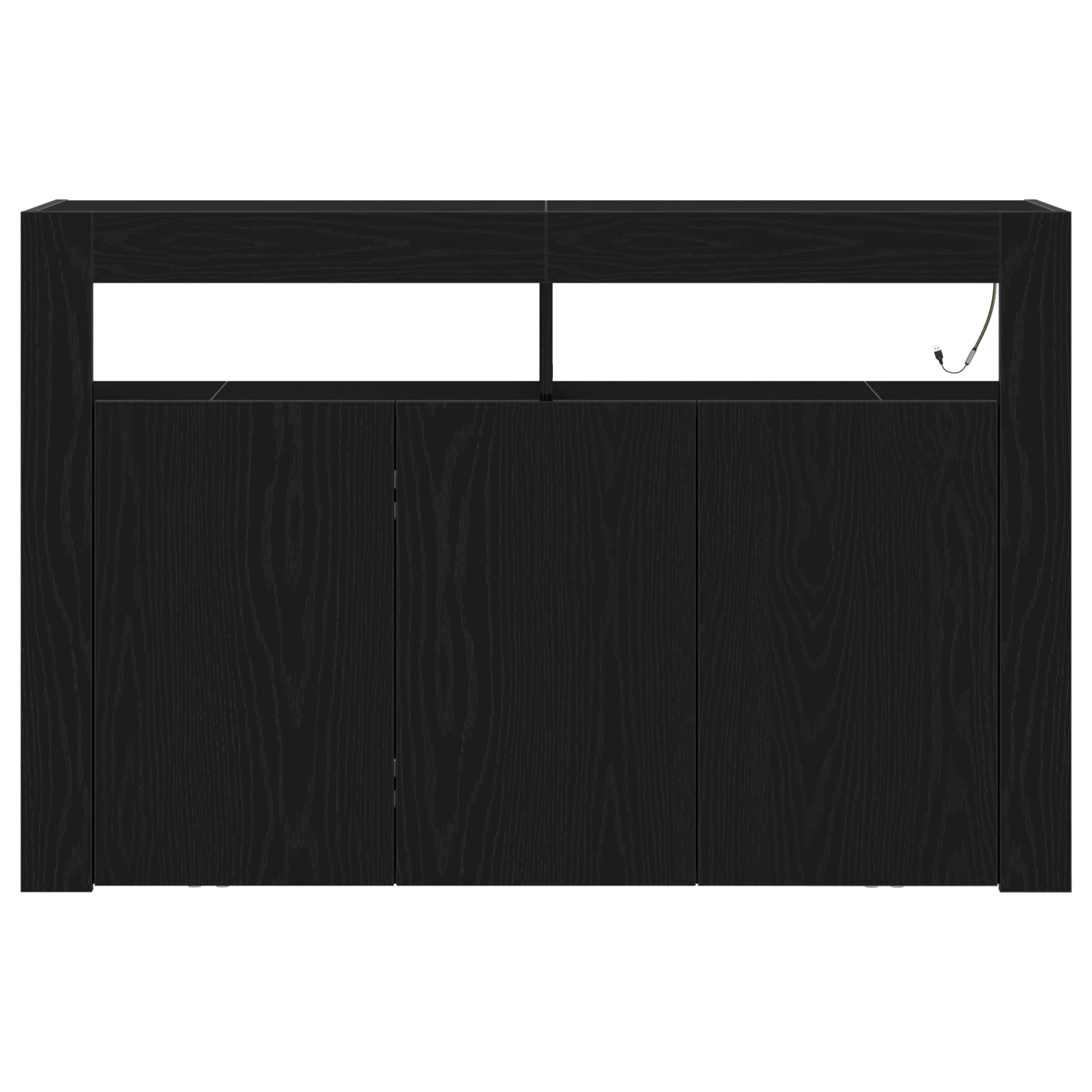 Comoda Stejar Negru Lemn Ingineresc 116 x 30 x 75 cm — imaginea 6