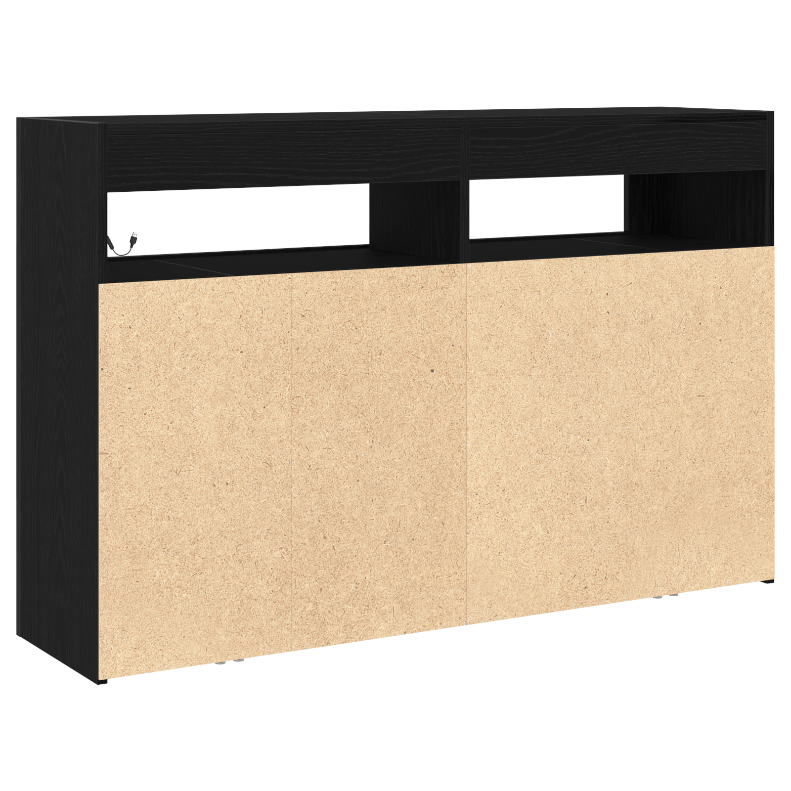 Comoda Stejar Negru Lemn Ingineresc 116 x 30 x 75 cm — imaginea 8