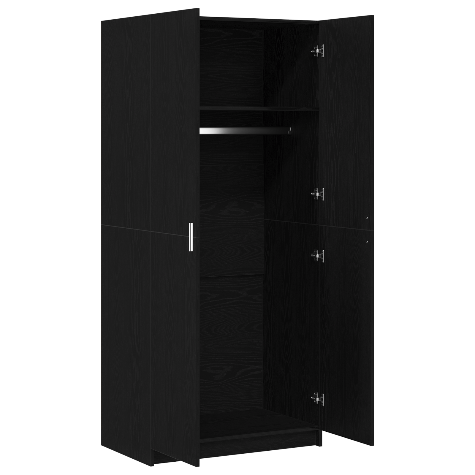Dulap Negre Stejar 80x51x180 cm Lemn prelucrat — imaginea 5
