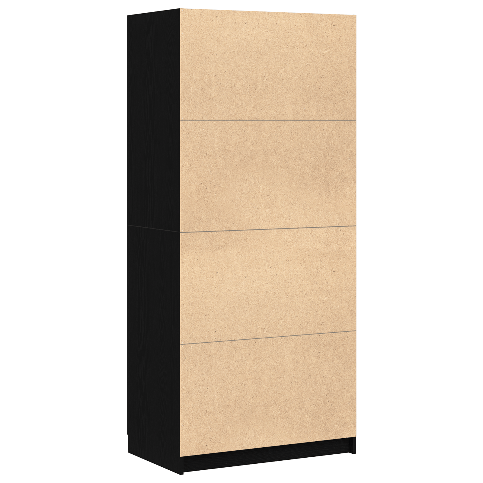 Dulap Negre Stejar 80x51x180 cm Lemn prelucrat — imaginea 8