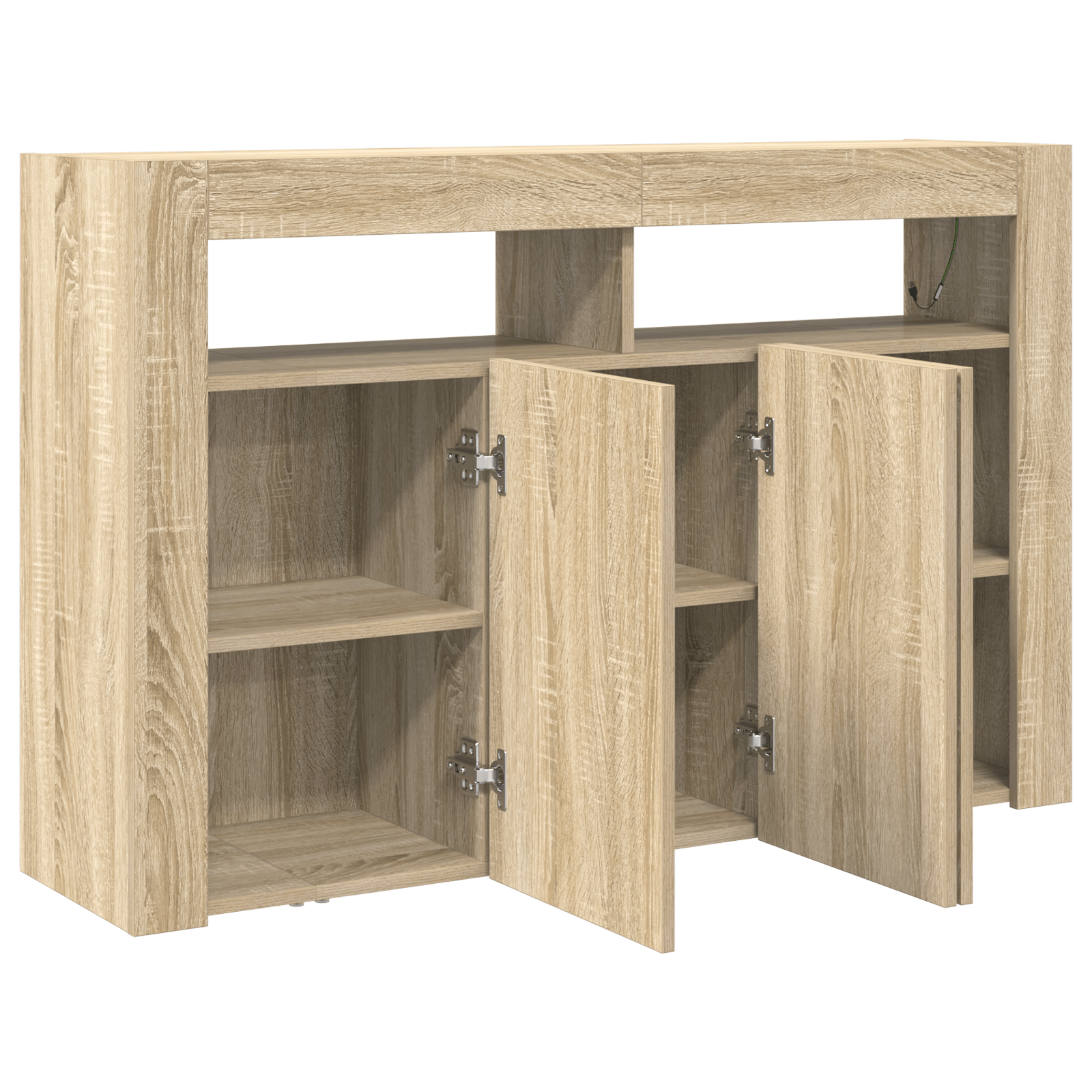 Masa laterala Stejar Sonoma Lemn ingineresc 116 x 30 x 75 cm — imaginea 5