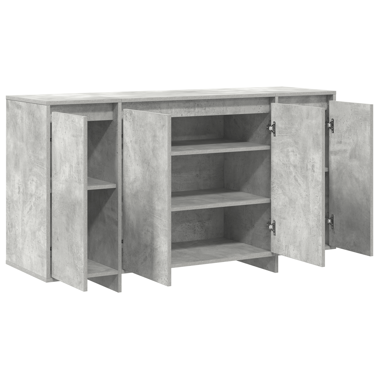 Bufet gri din beton Beton gri Lemn prelucrat 135 x 41 x 75 cm — imaginea 5