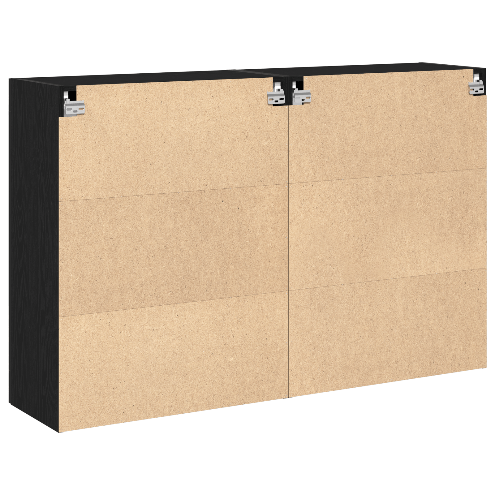 Dulapuri Montate pe Perete 2 buc Negru Stejar 69,5x34x90 cm Lemn Prelucrat — imaginea 8
