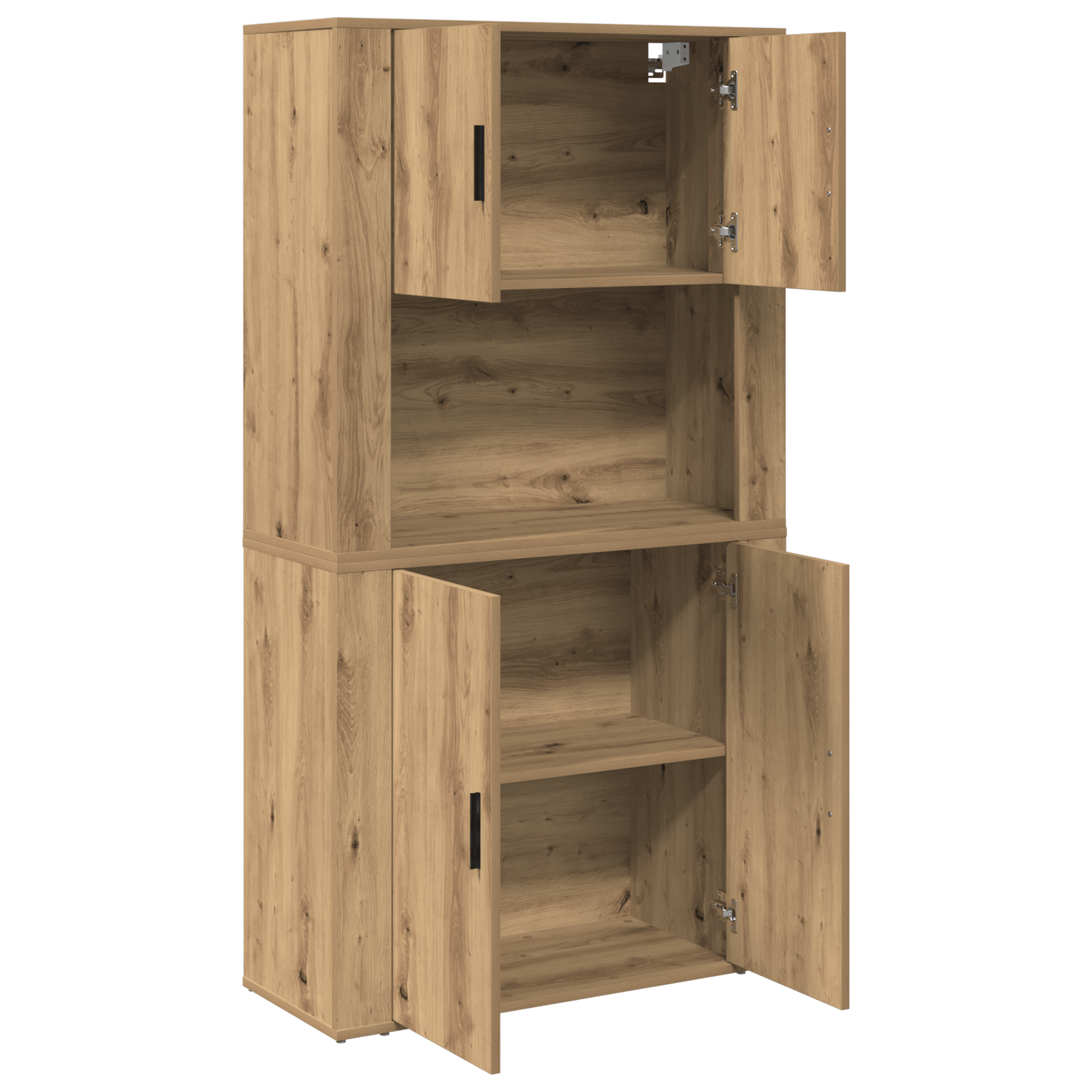Highboard Artisan Stejar 80x33x150 cm Lemn prelucrat — imaginea 5
