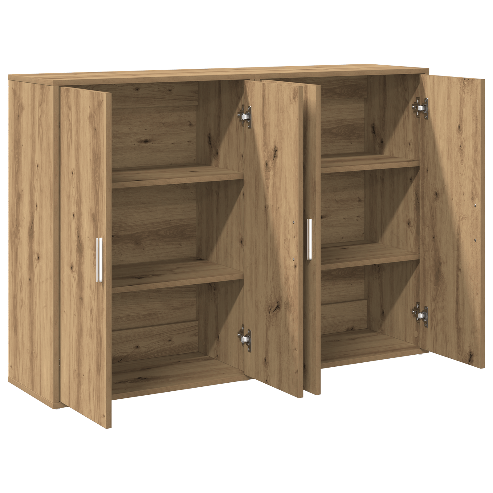 Sideboard-uri 2 buc stejar artizanal 60x31x84 cm Lemn ingineresc — imaginea 5