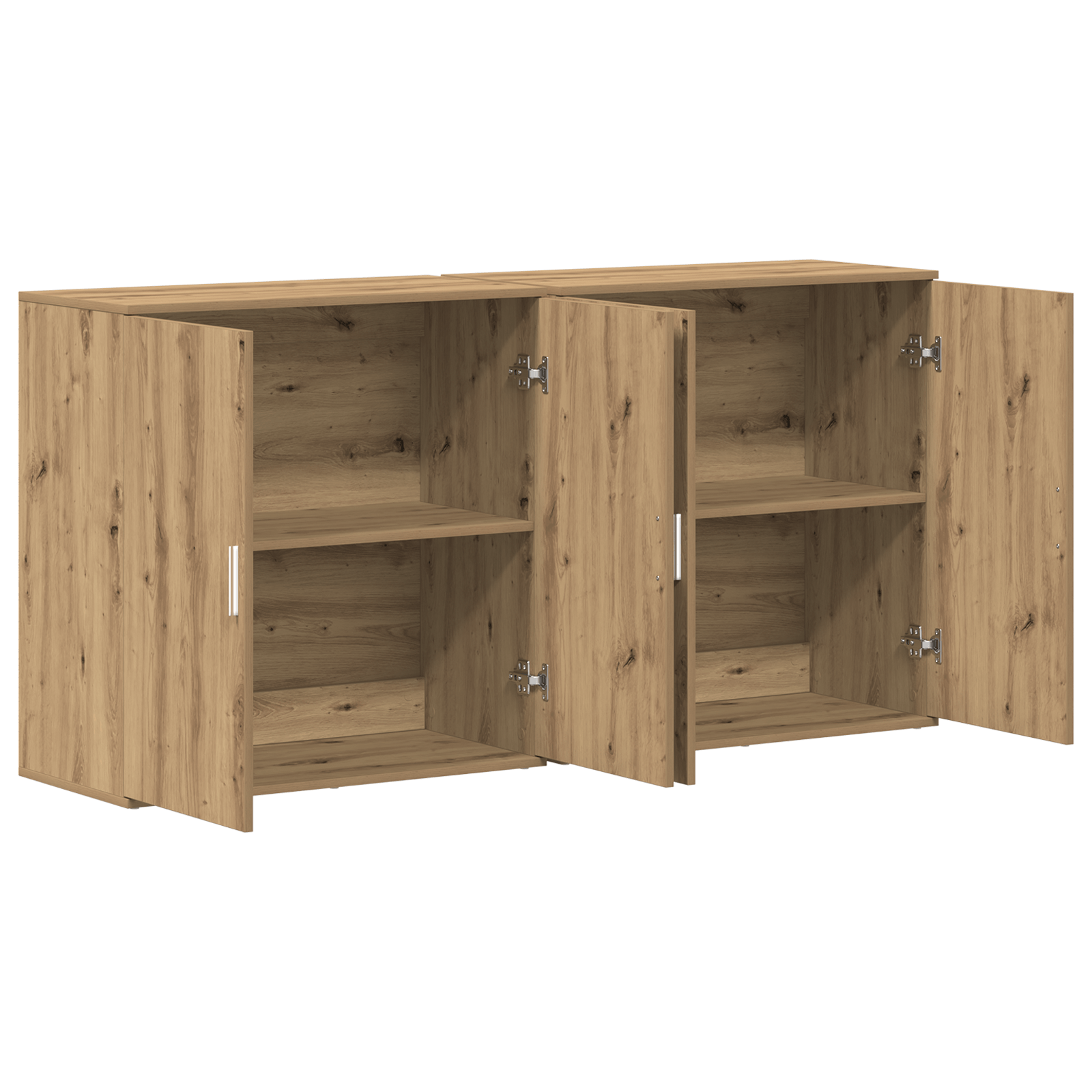 Bufete 2 pcs Stejar Artisan 79x38x80 cm Lemn prelucrat — imaginea 5