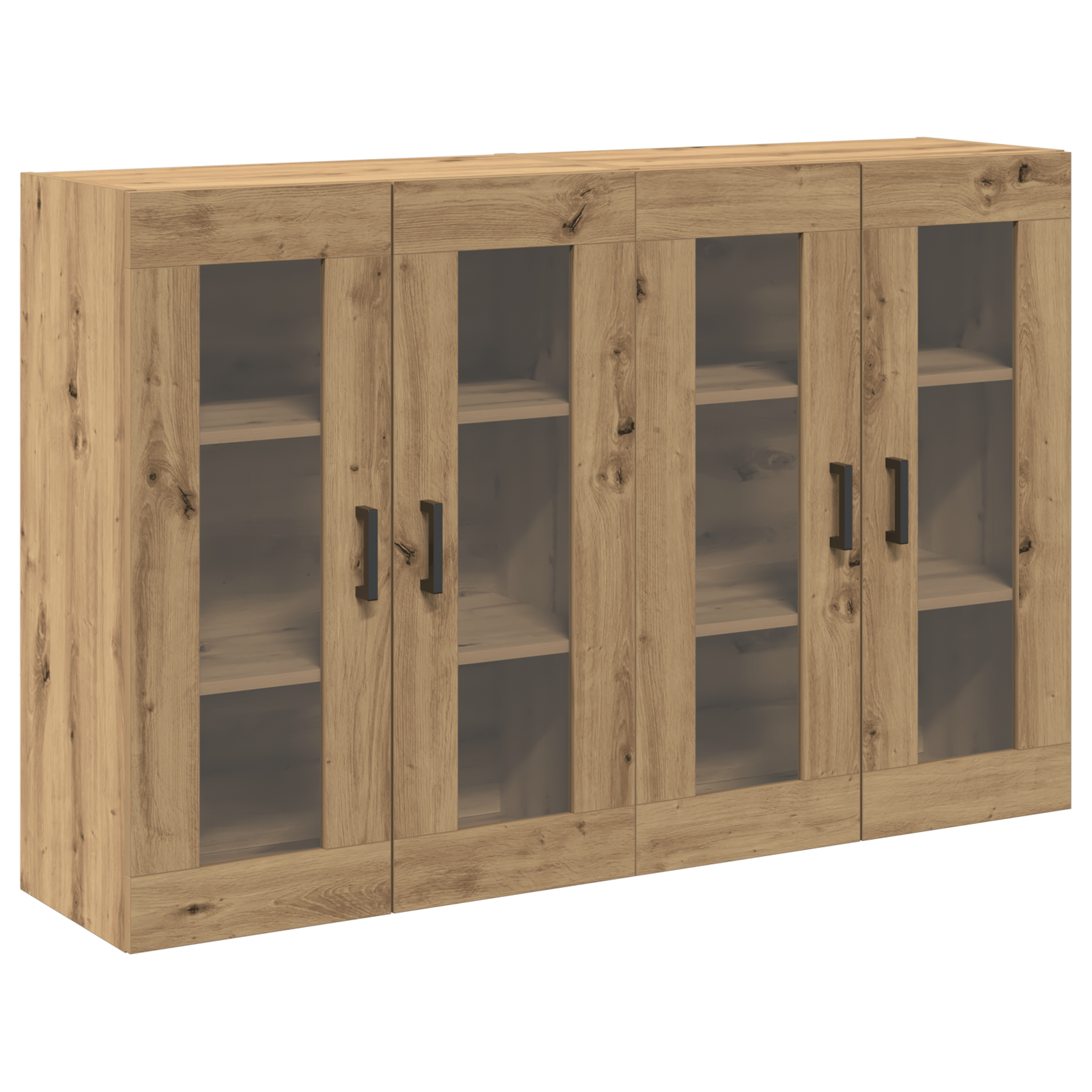 Dulapuri Montate pe Perete 2 buc Artisan Stejar 69,5x34x90 cm Lemn Prelucrat — imaginea 2