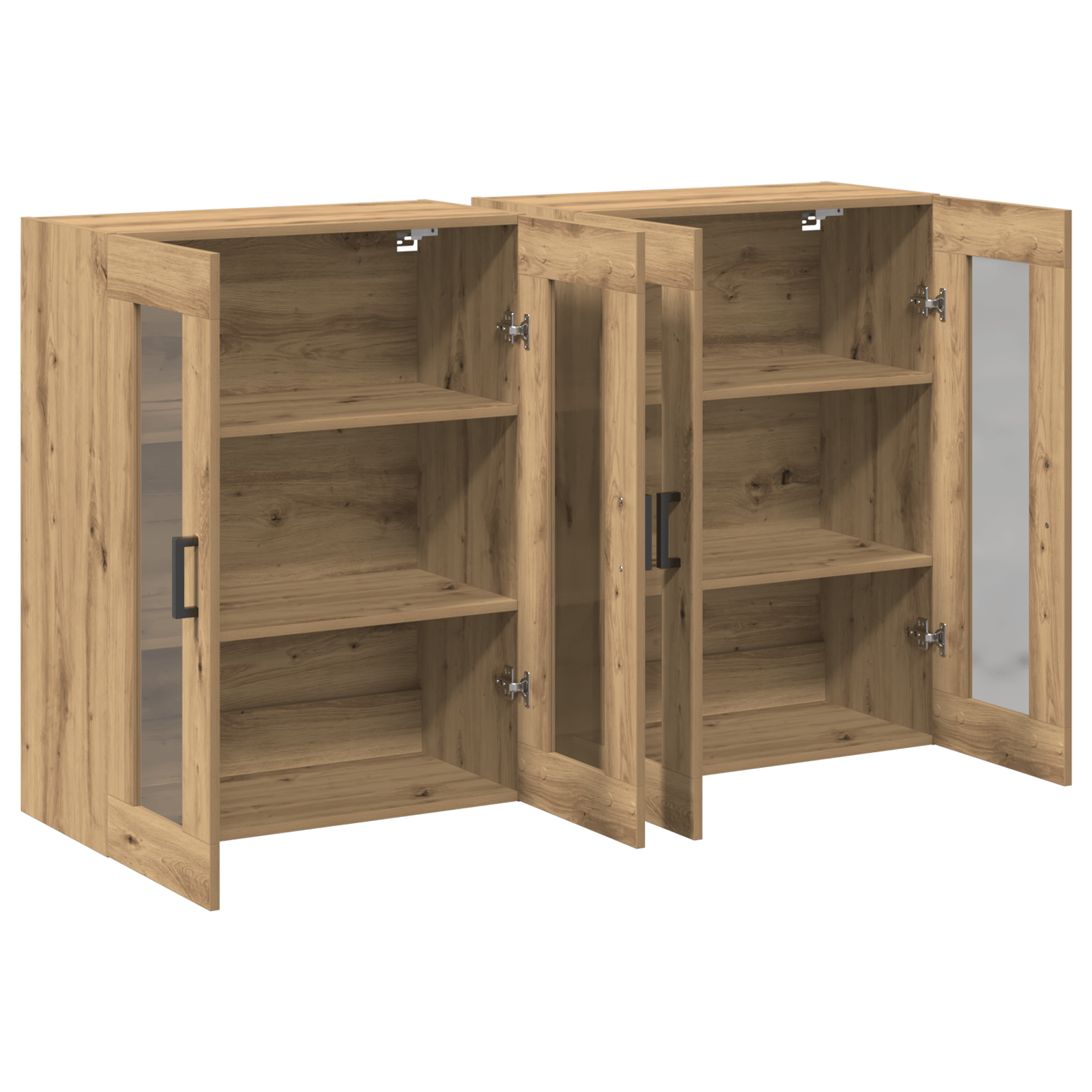Dulapuri Montate pe Perete 2 buc Artisan Stejar 69,5x34x90 cm Lemn Prelucrat — imaginea 5