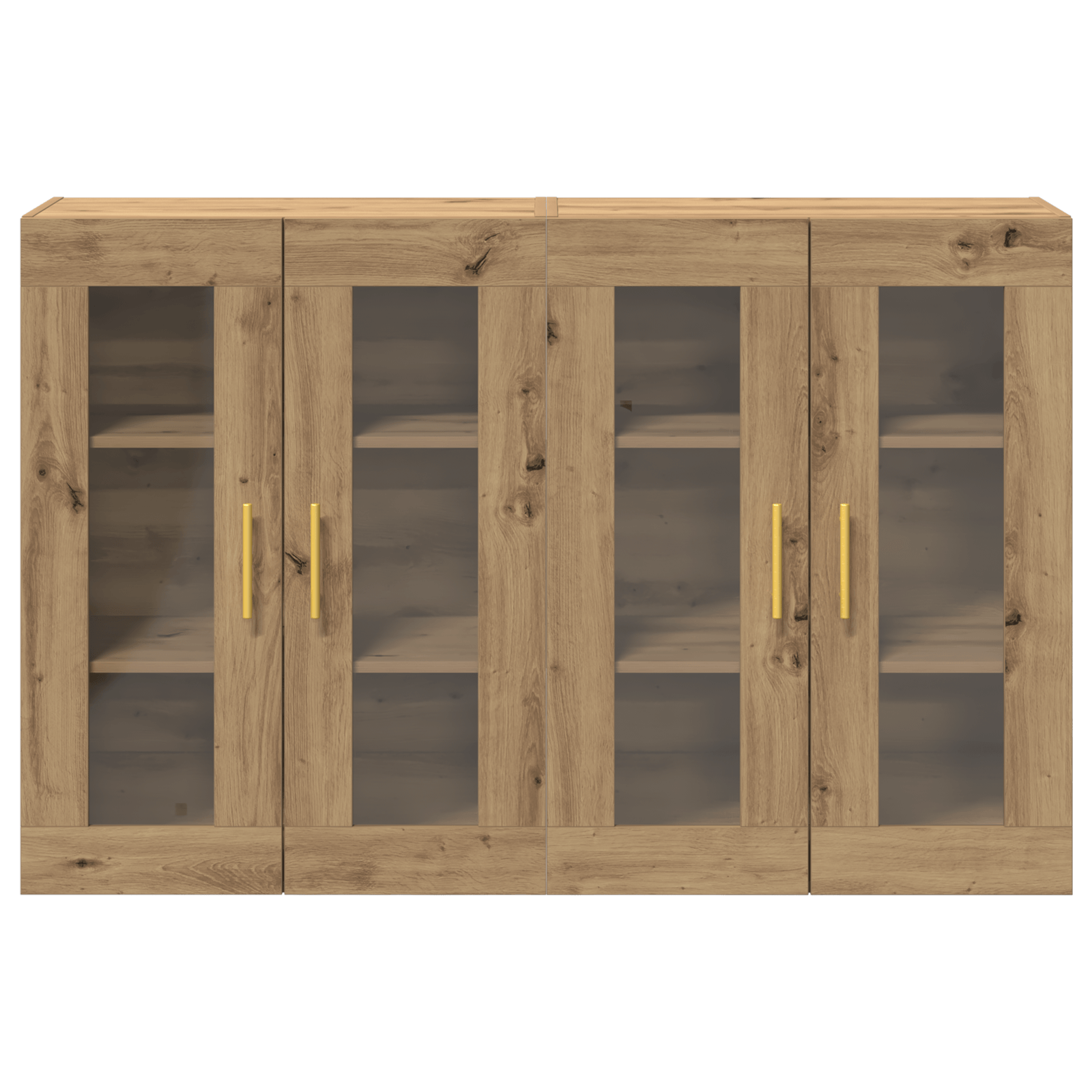 Dulapuri Montate pe Perete 2 pcs Stejar Artisan 69,5x34x90 cm Lemn Ingineresc — imaginea 6