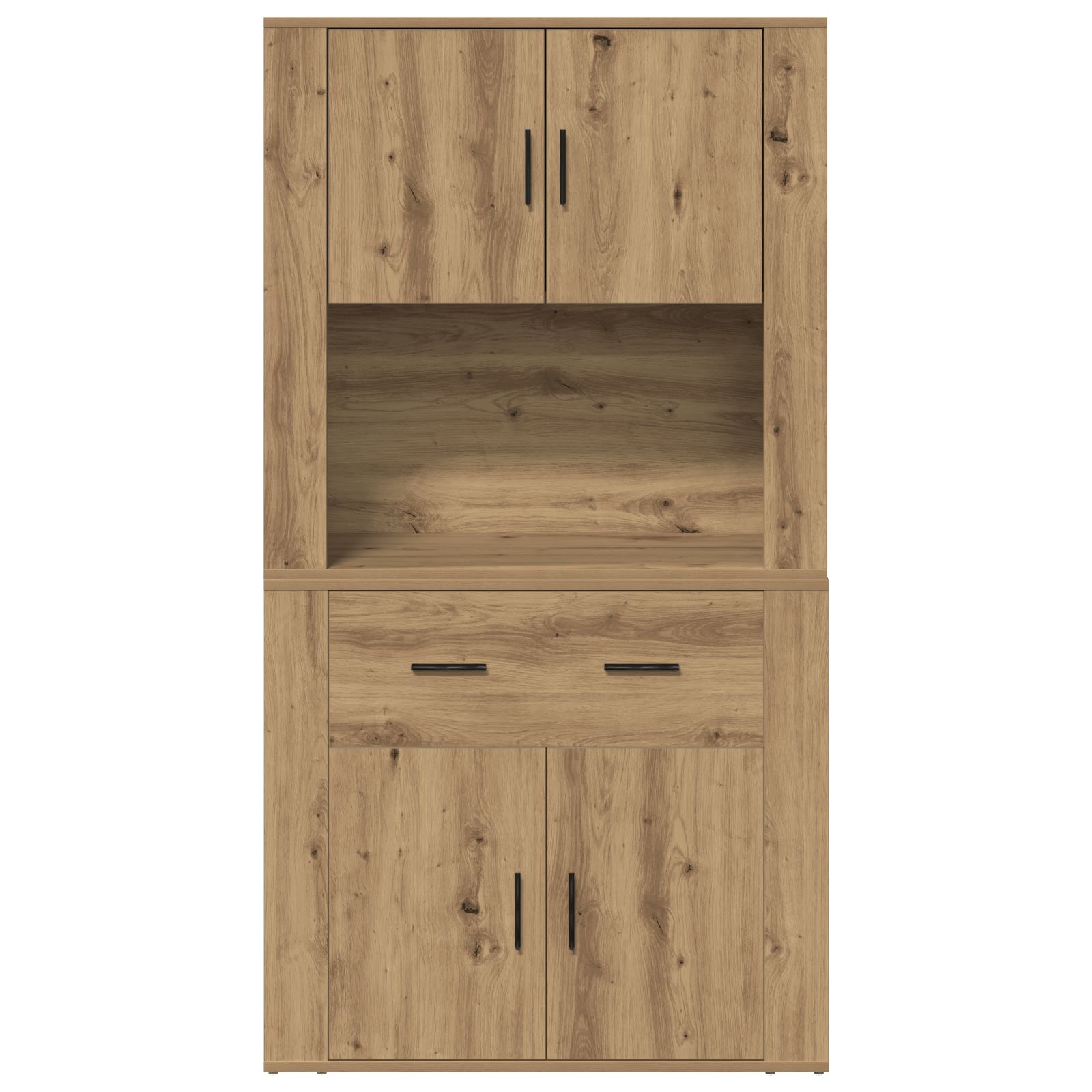 Highboard Stejar Artizanal 80x33x150 cm Lemn Prelucrat — imaginea 6